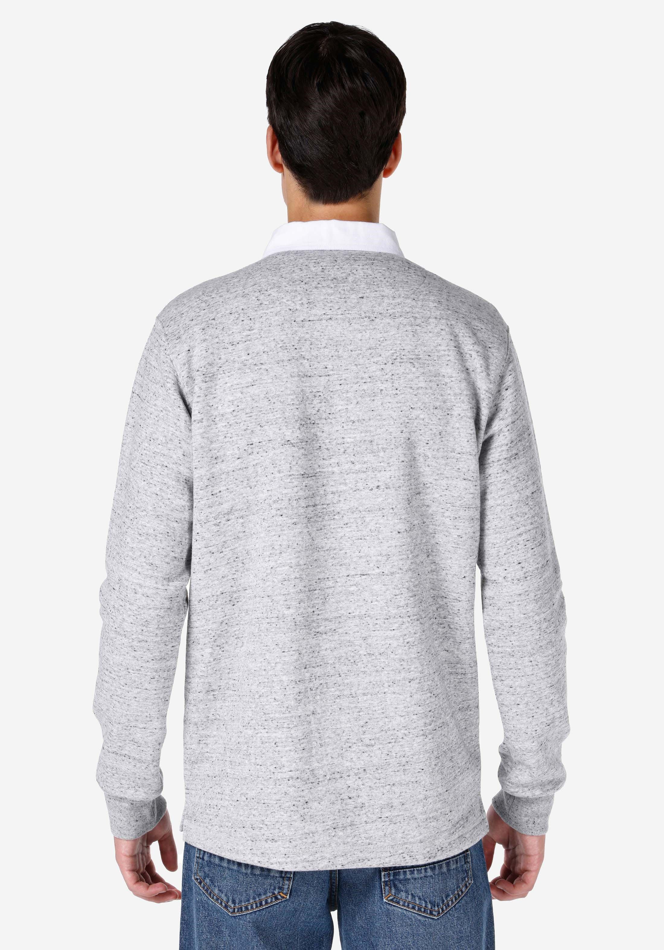 Colins T-Shirt & Kleid Colins Regular Fit Polokragen Herren-Langarm-T-Shirt in Grau