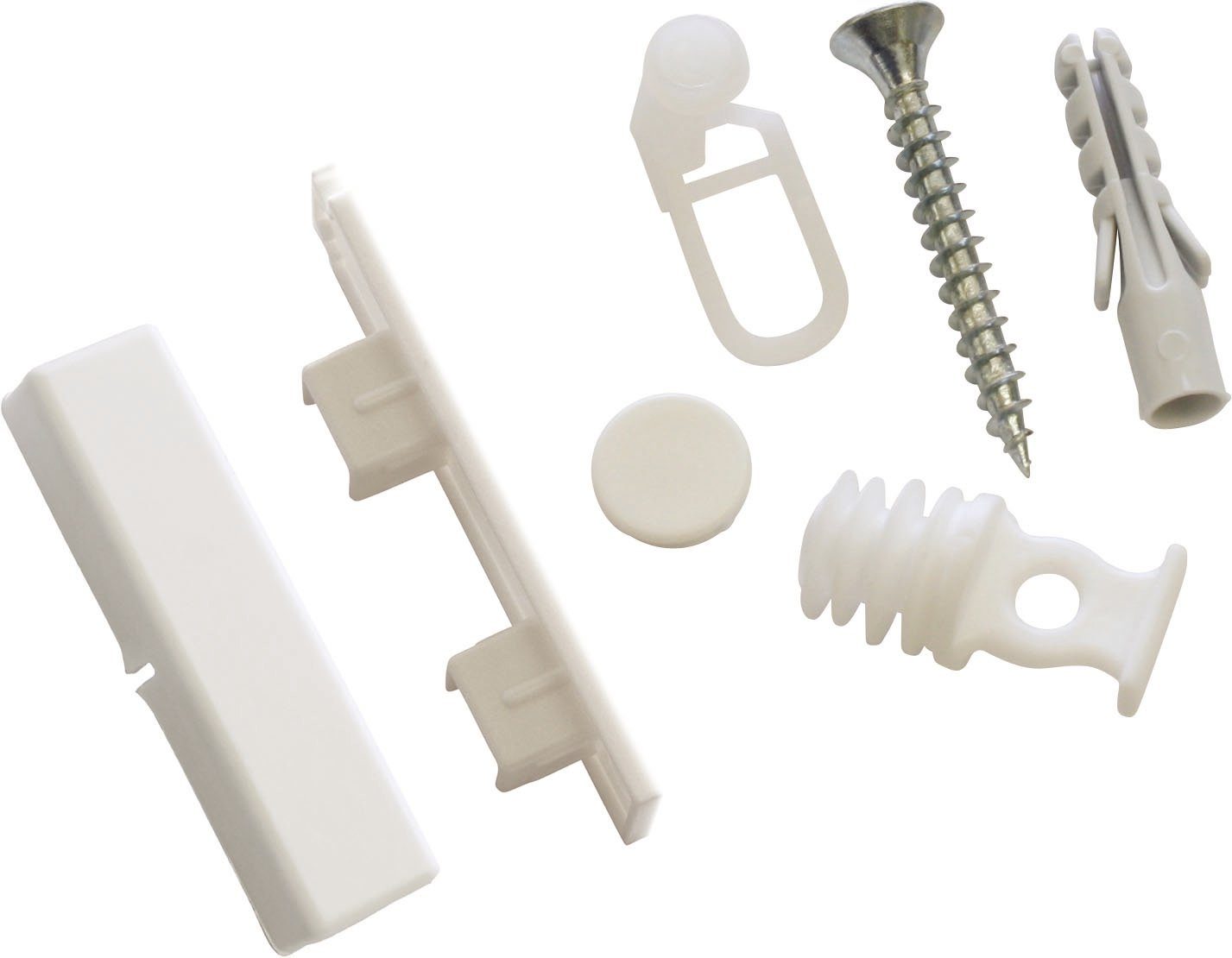 GARDINIA Gardinenstange Vorhangschienen Set Kunststoff GK, 2-läufig, Fixmaß, mit Bohren, verschraubt, Kunststoff, 2-läufig – Bild 3 von 5