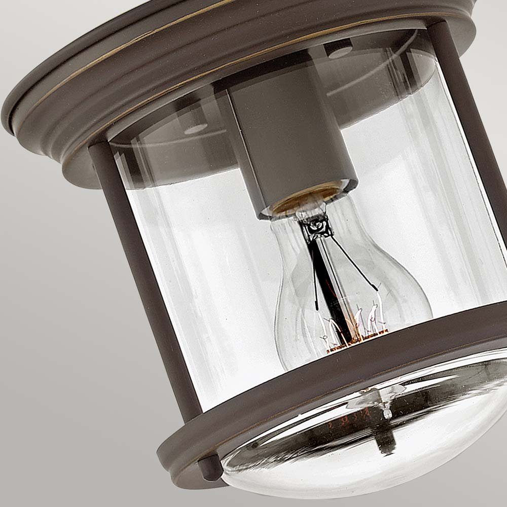 Elstead LIGHTING Deckenleuchte, Leuchtmittel nicht inklusive, Deckenlampe Badezimmerlampe Deckenleuchte IP44 Bronze Stahl Glas D