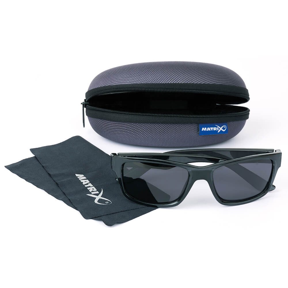 Fox Matrix Sonnenbrille Matrix Eyewear Polarisationsbrille Trans Black Casual Grey Lense