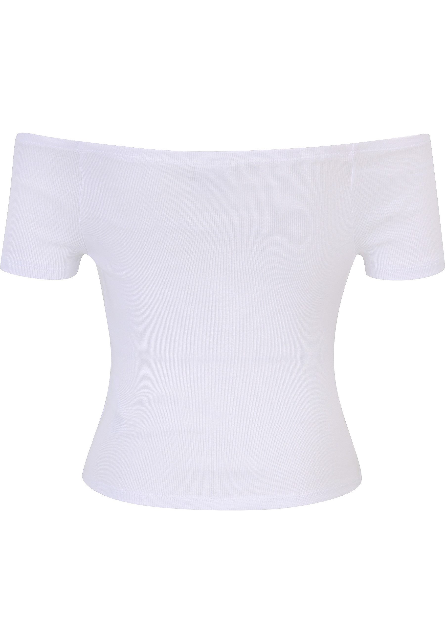 URBAN CLASSICS T-Shirt Urban Classics Damen Ladies Off Shoulder Rib Tee 2-Pack (1-tlg)
