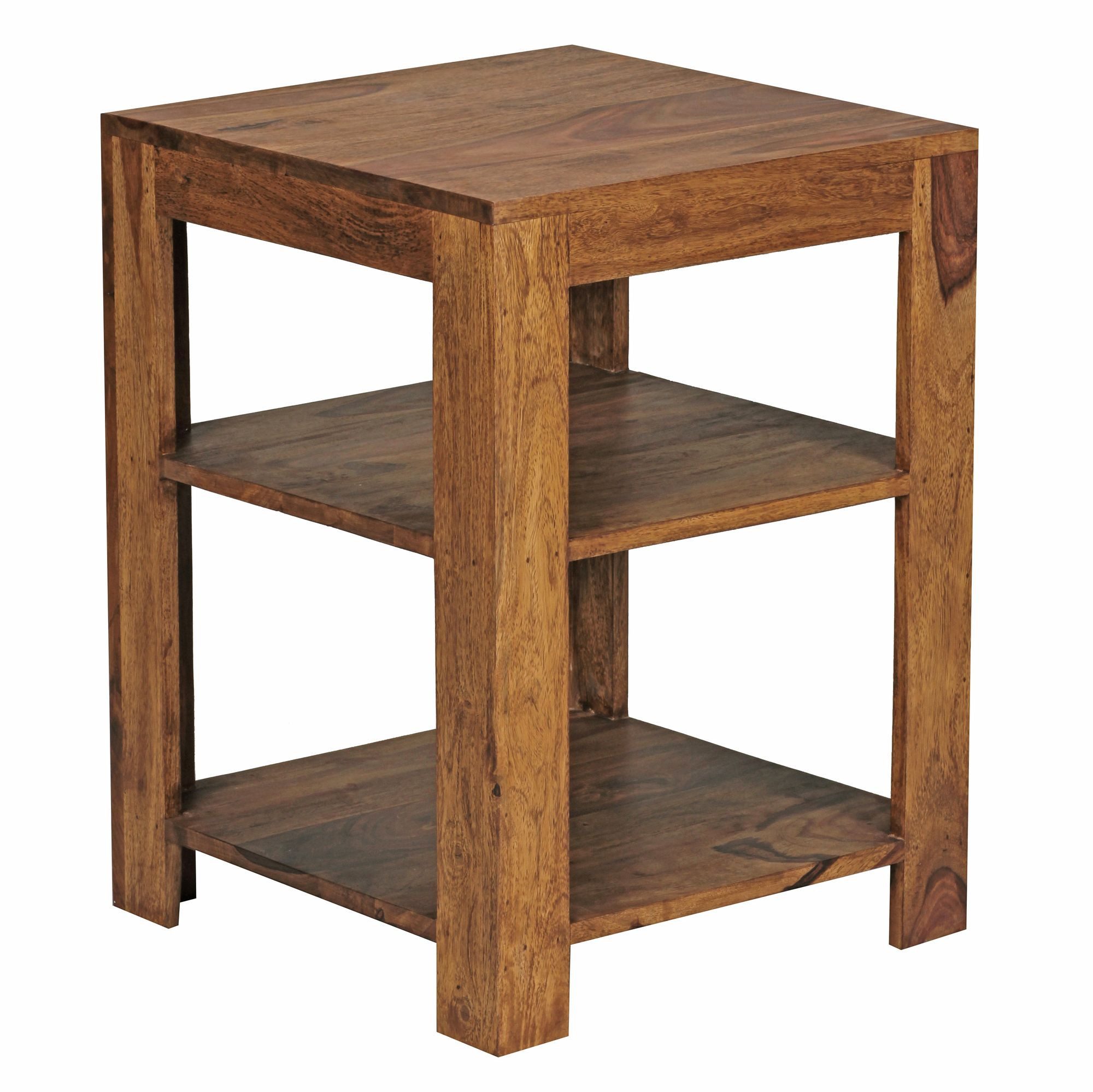 furnicato Standregal Regal Massivholz, Walnuss Finish 60x44x44 cm, 1-tlg.