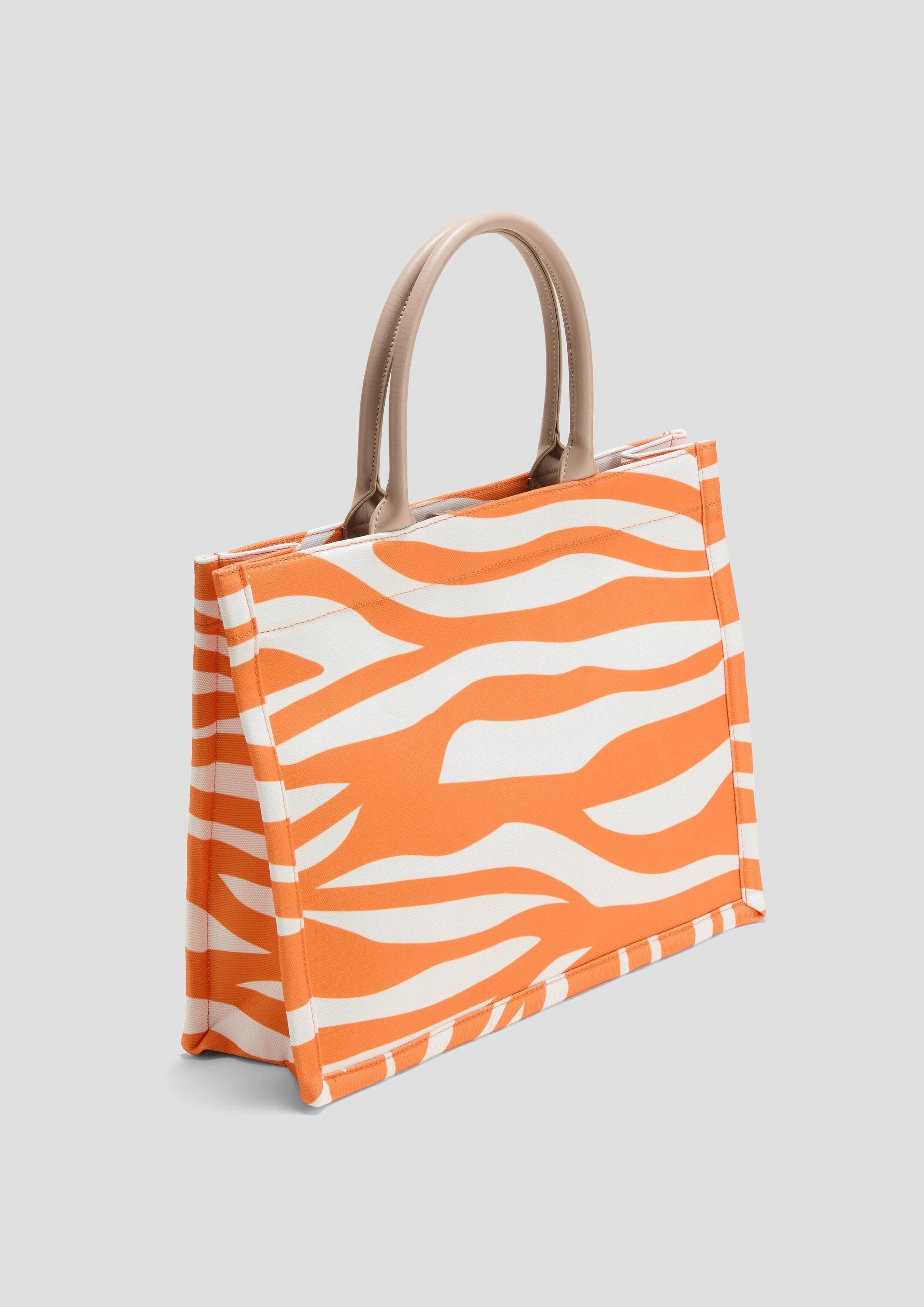s.Oliver Shopper Tasche (1-tlg), Shopper aus Canvas mit feinem Artwork