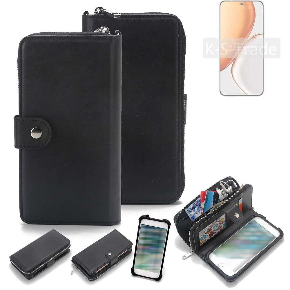 K-S-Trade Handyhülle für Honor X70, 2in1 Handyhülle Schutzhülle & Portemonnee Cover Handy Hülle