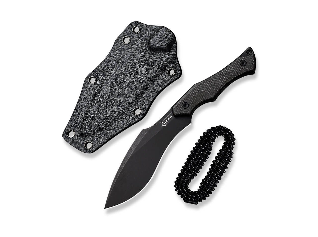 CIVIVI Universalmesser CIVIVI Vaquita II Micarta Dark Green Neckknife mit Kydexscheide, (1 St), Scheide inklusive