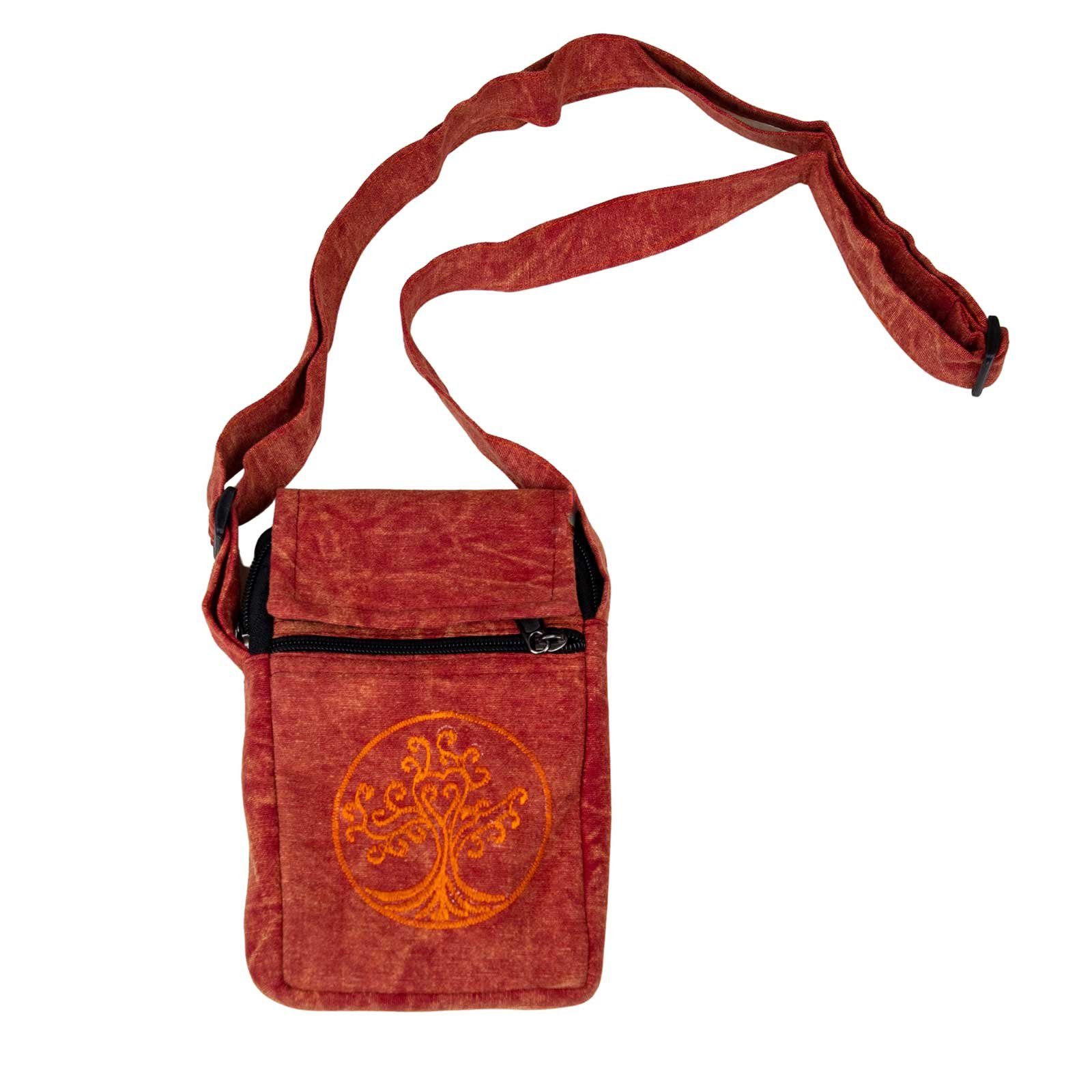 MAGIE Passportbag UND Schulter Bordeaux Brustbeute Schultertasche KUNST Tasche Handytasche Hippie Crossbag