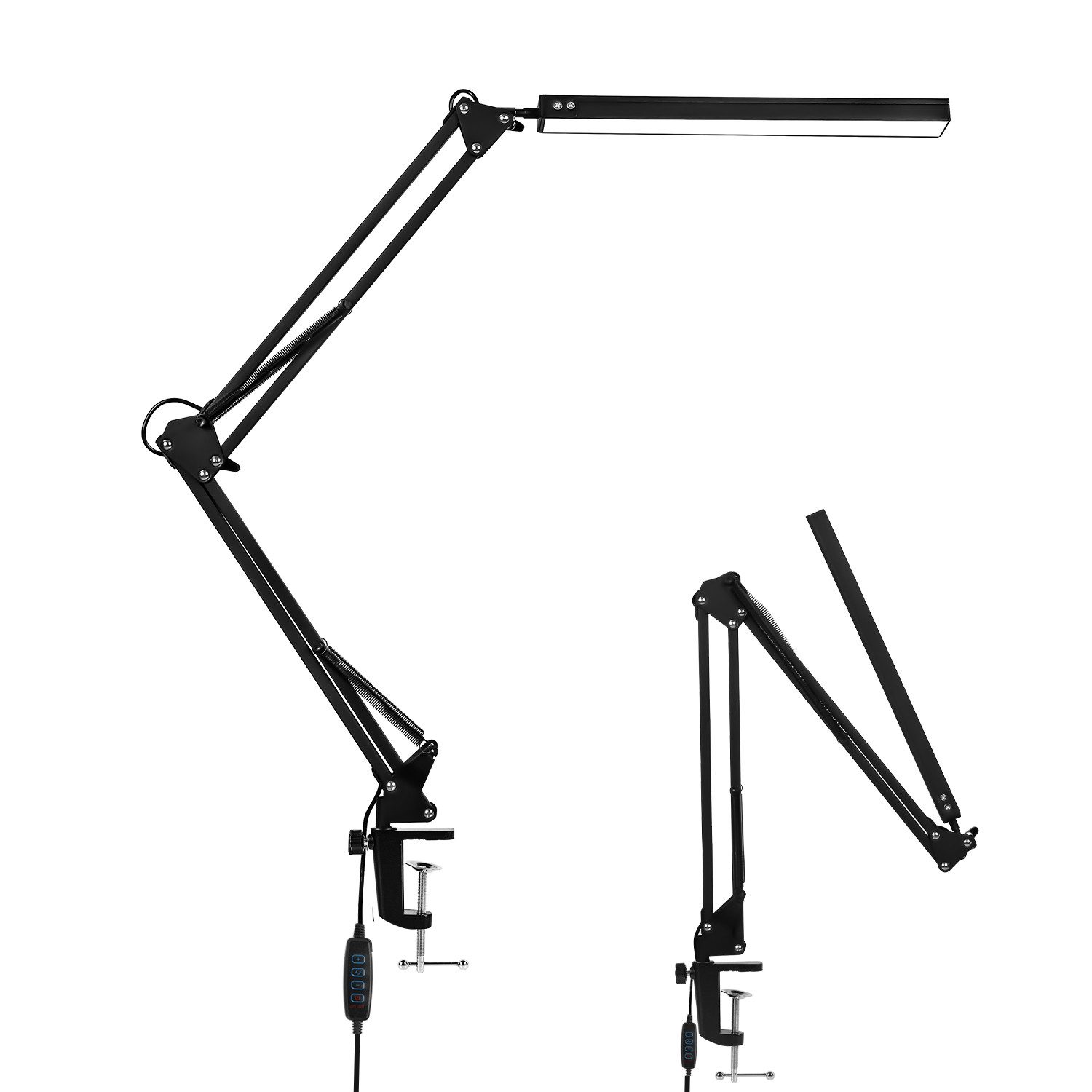 Clanmacy LED Tischleuchte LED Schreibtischlampe 3 Farbe Arbeitslampe Lampe günstig online kaufen