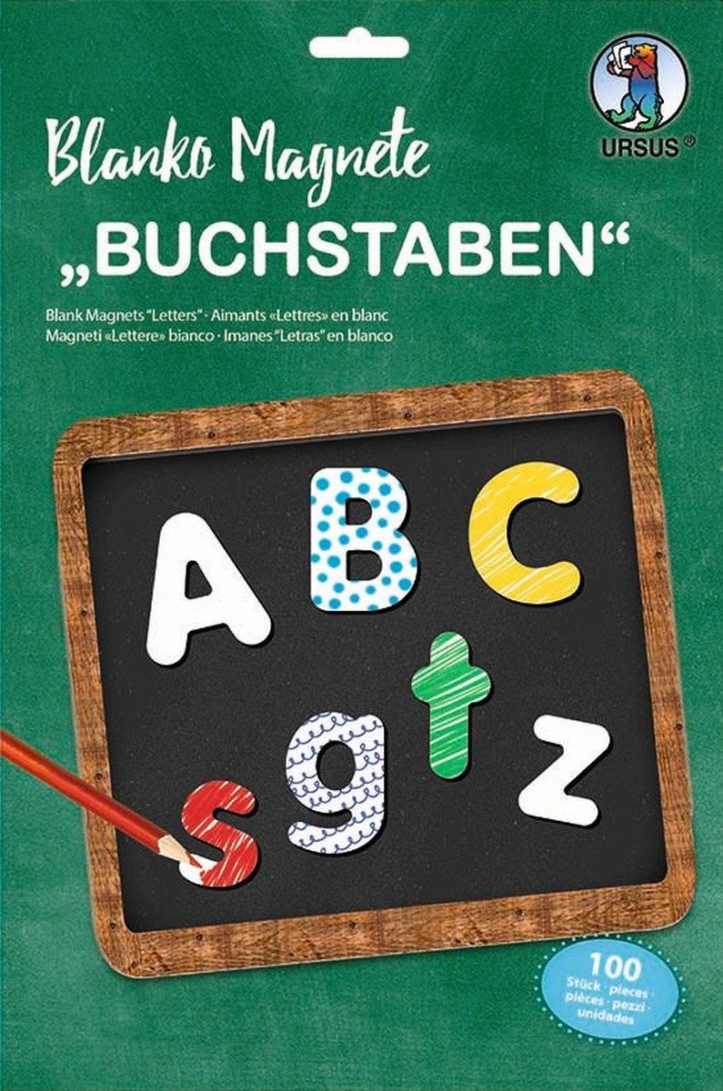 Ursus - Ludwig Bähr Magnet Magnete Buchstaben blanko VE=3 Bögen A4
