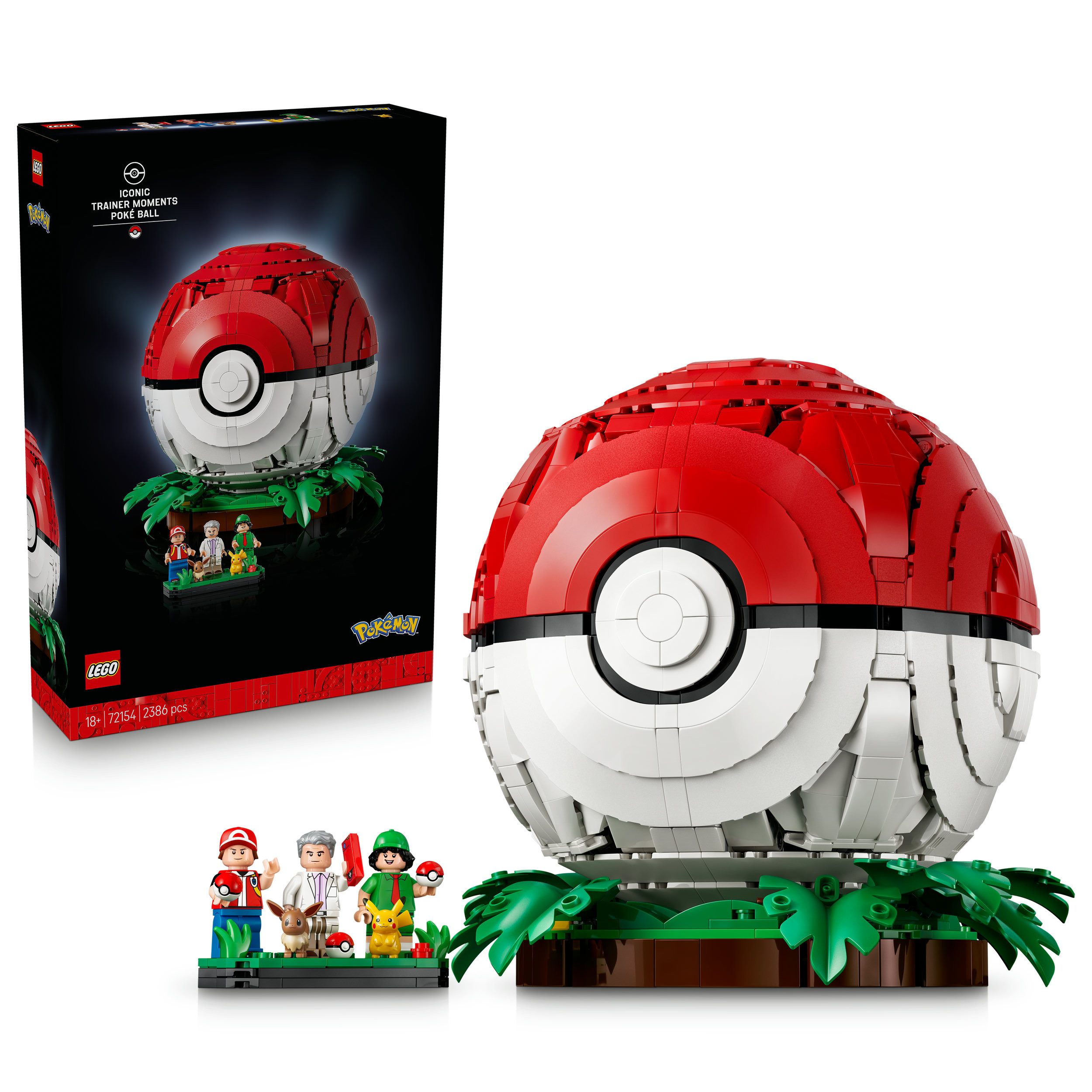 LEGO® Pokéball mit Beeindruckenden Trainermomenten (72154), LEGO Pokémon Konstruktionsspielsteine, (2386 St), Made in Europe
