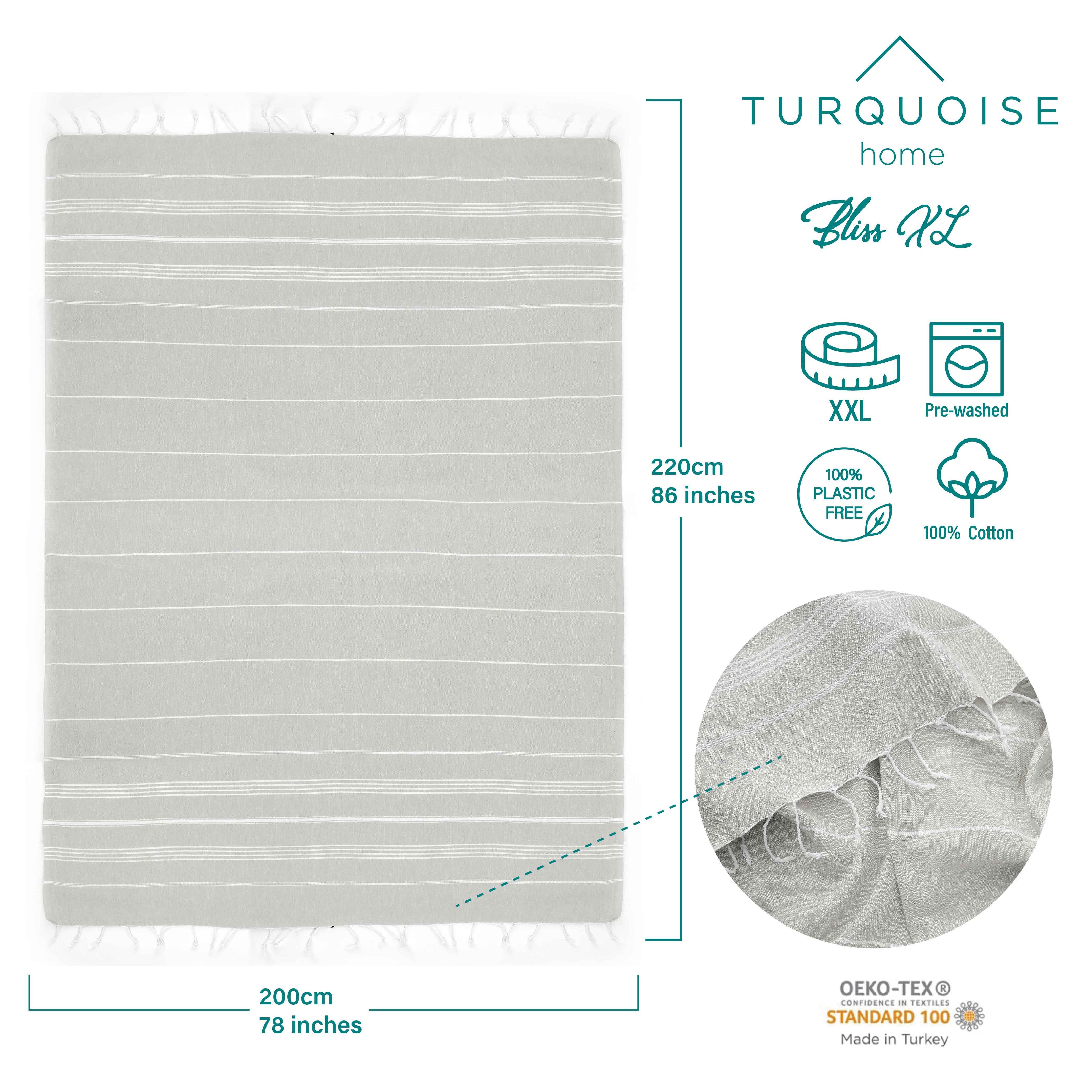 Turquoise Home Strandtuch Bliss XXL 200x220 günstig online kaufen