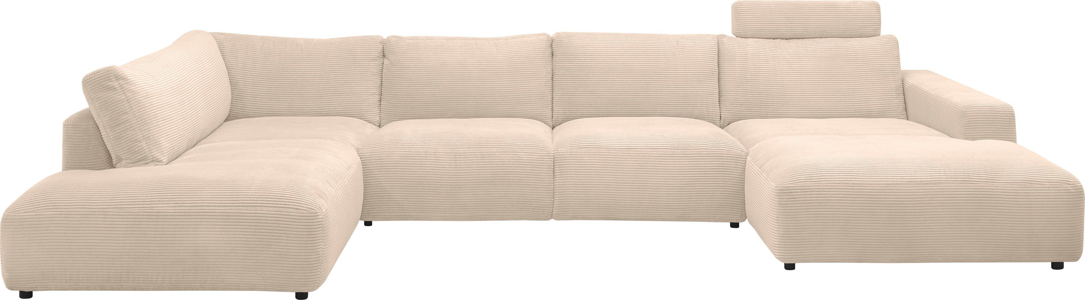 Musterring Wohnlandschaft Lucia U-Form, Verschiedene Farben, Cord-Bezug, Gesamtbreite 434 cm