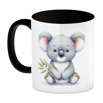 speecheese Tasse Sitzender Koala Kaffeebecher in schwarz
