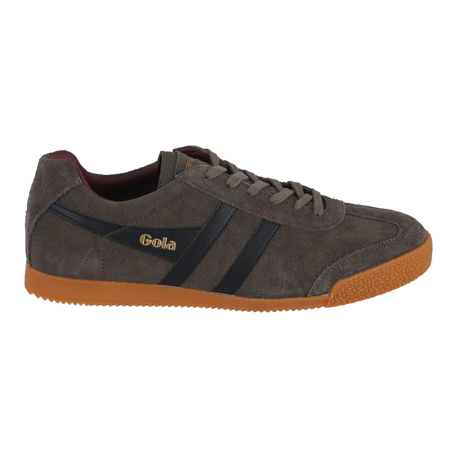 Gola Harrier Suede-Leder 2026 moosgrün/schwarz/burgundrot Herren Sneaker