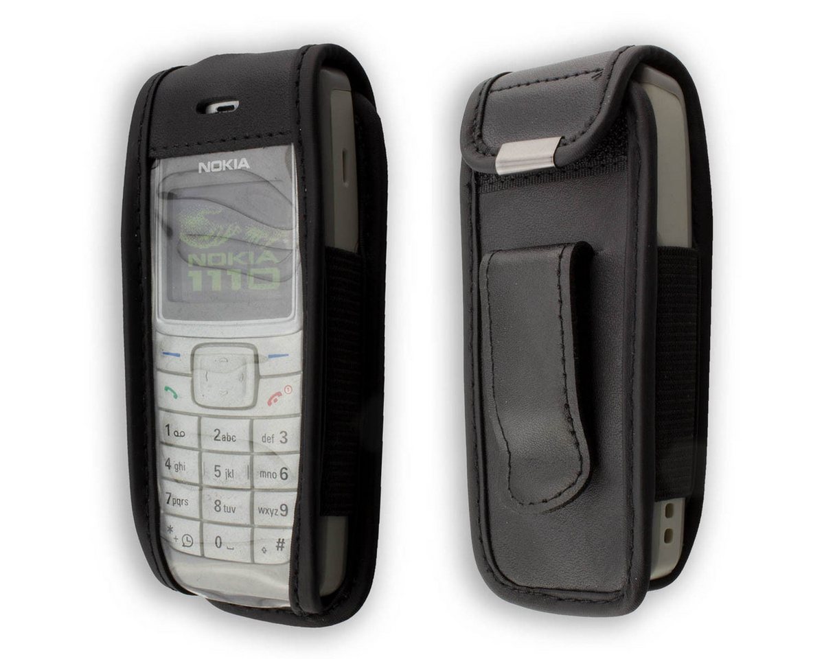 caseroxx Handytasche caseroxx Handytasche mit Gürtelclip für Nokia 1110, schwarz (Einzelartikel, 1-tlg., Ledertasche mit Gürtelclip)