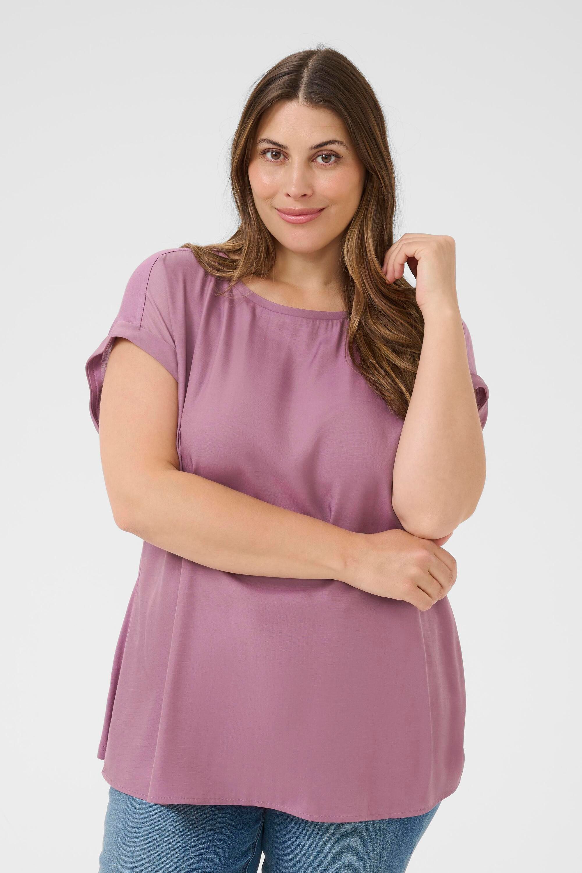 KAFFE Curve Langarmbluse Langarm-Bluse KCmilia Große Größen günstig online kaufen