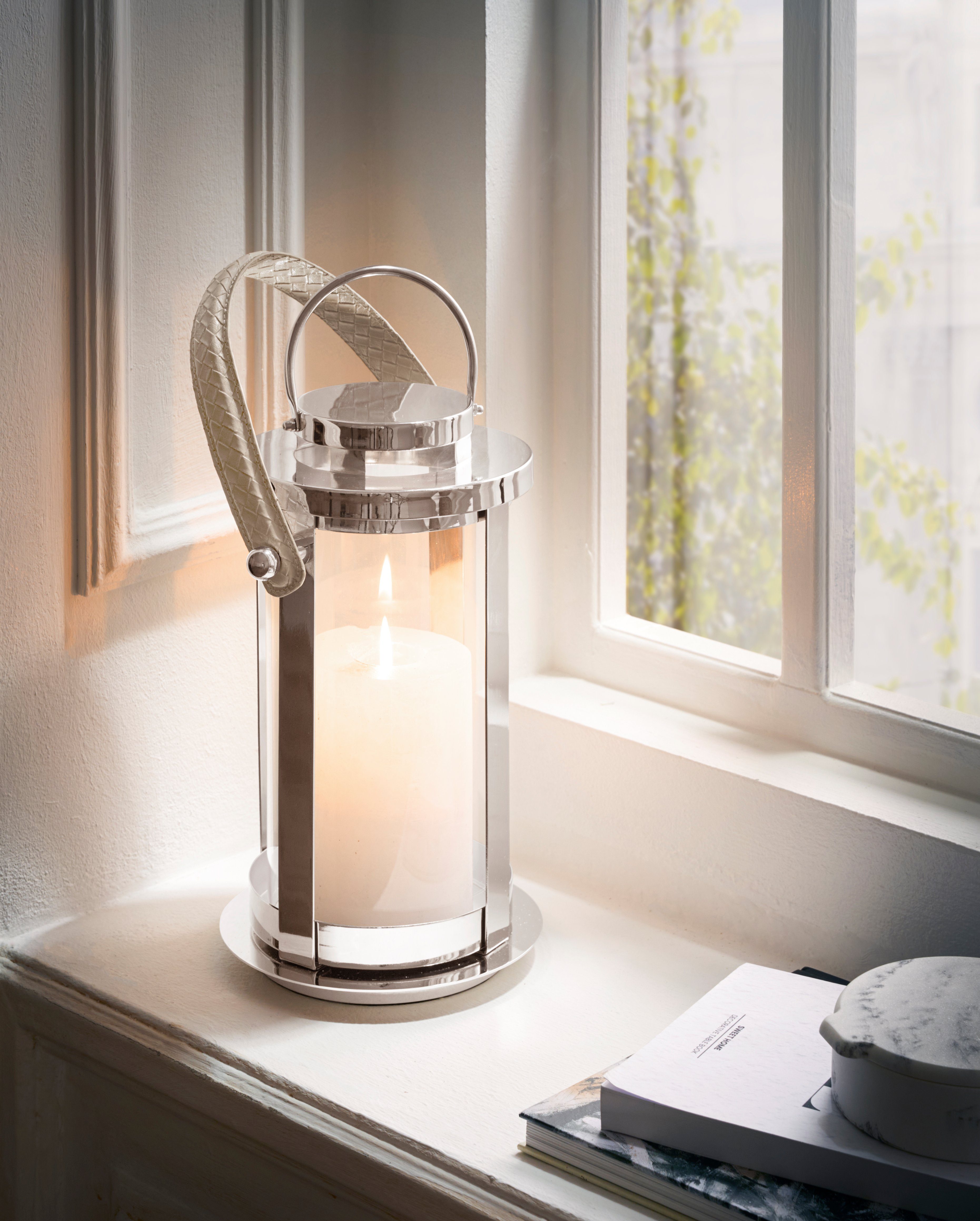 Guido Maria Metall Home&Living Sandfort, und Glas, aus Kretschmer mit Kerzenlaterne Henkel