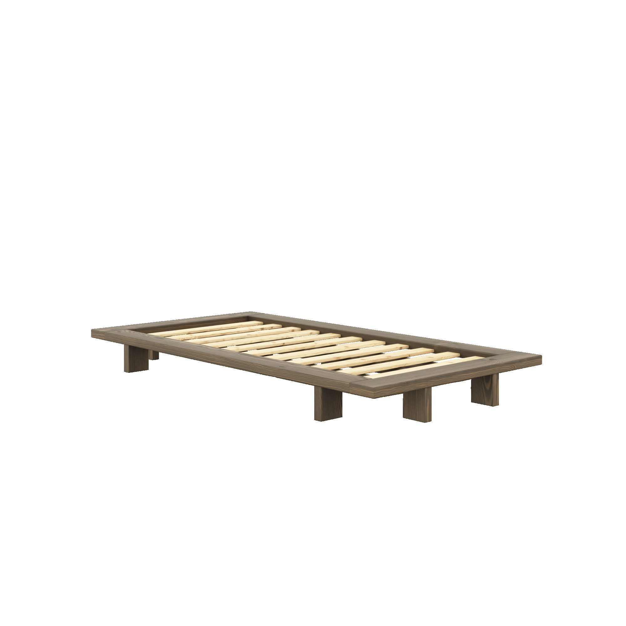 Karup Design Futonbett Bettgestell JAPAN BED Futonbett aus FSC®-zertifiziertem Massivholz (Mit Lattenrost), zeitlos, bequem & in mehreren Farben und Größen erhältlich