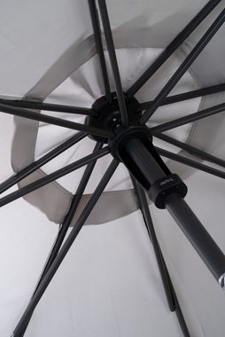 doppler® Sonnenschirm DERBY, Hellgrau, Ø 270 cm, Aluminium, Neigbar, Polyesterschirm, ohne Schirmständer