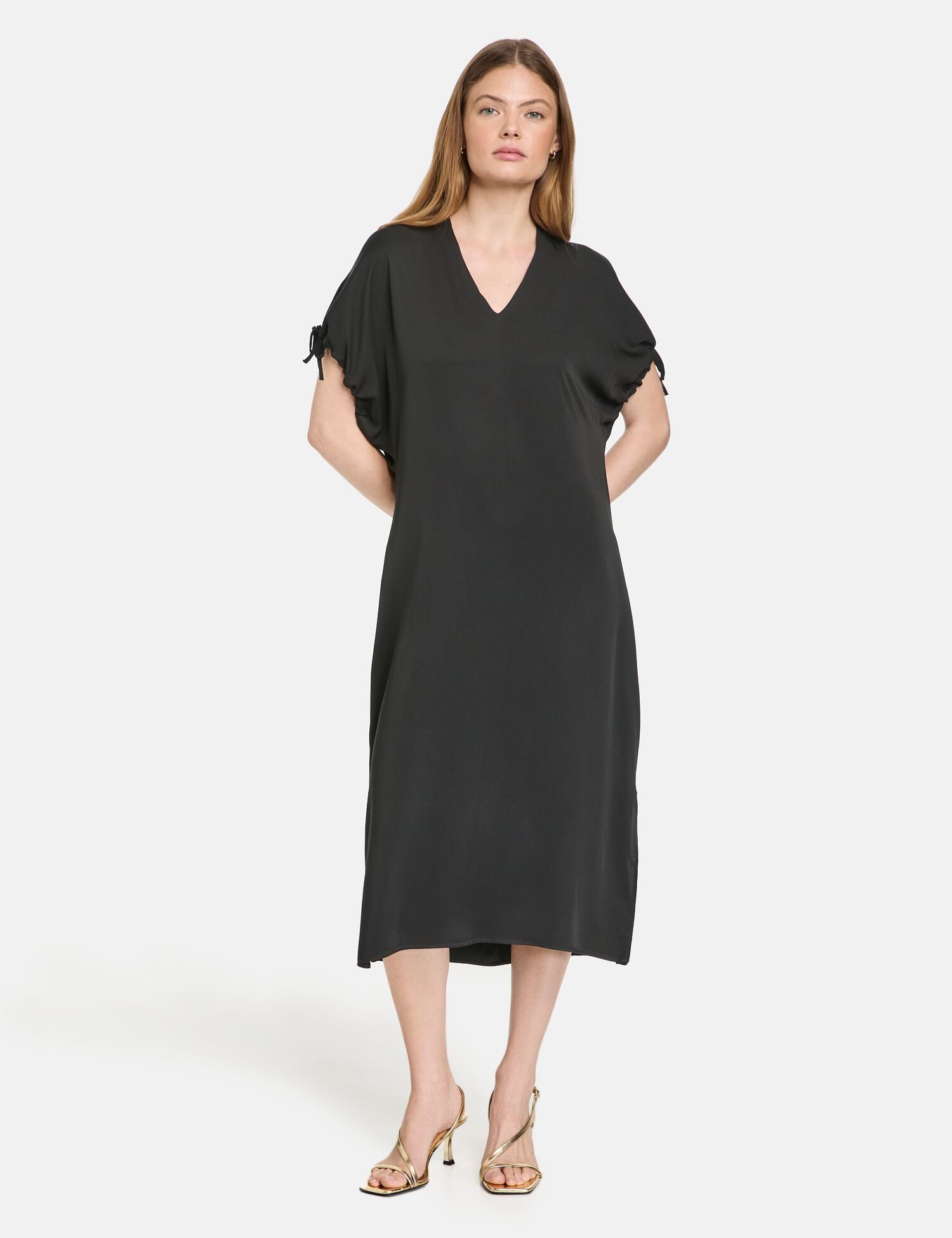Taifun Satinkleid - Elegantes Satinkleid - Langes Midikleid - Sommerlich luftig