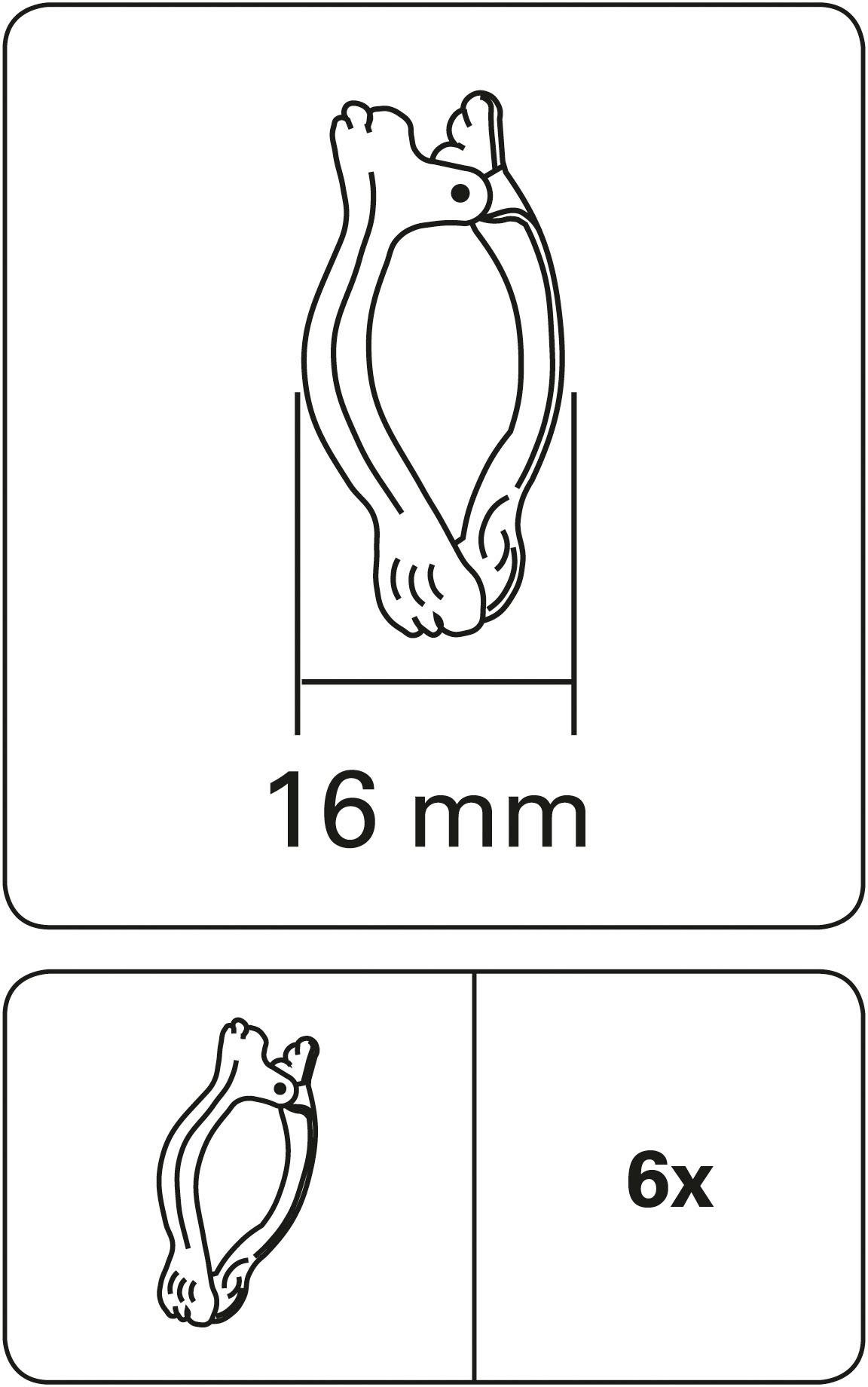 Dekoklammer für Raffhalter Donauklammer, GARDINIA, messingfarben für (6-tlg), Stoffe Dekorationen von