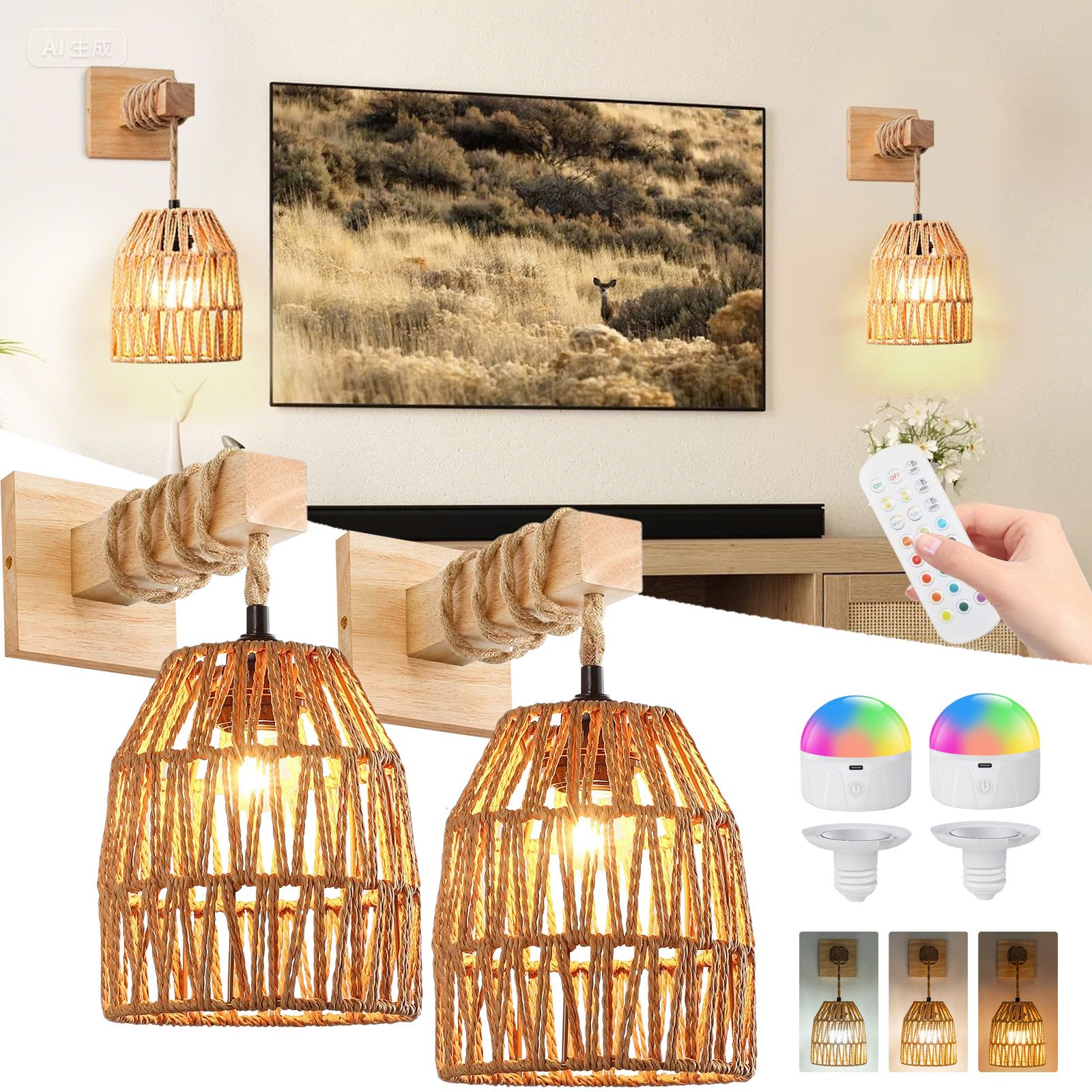 LMaxhome LED Wandleuchte Vintage Wandlampe Innen günstig online kaufen