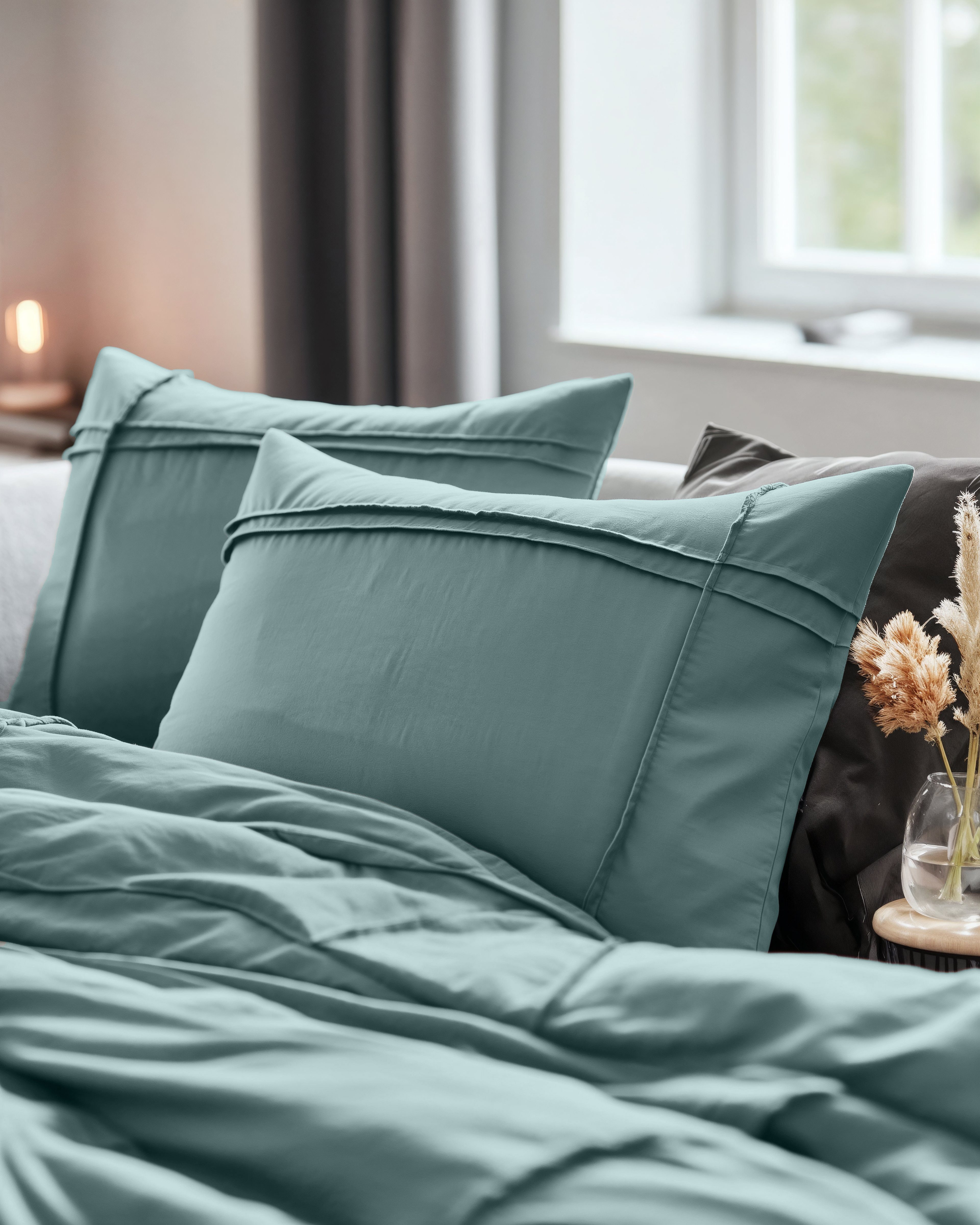 Sitheim-Europe Bettwäsche Washed Tufted Bettbezug, Mikrofaser, 2 teilig