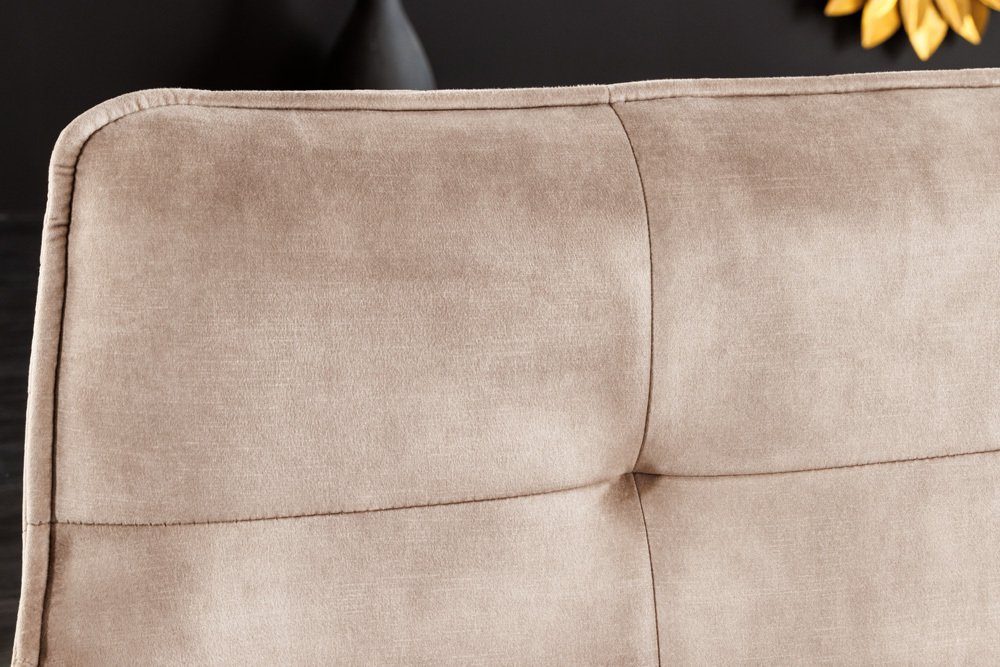 riess-ambiente Sitzbank EUPHORIA 156cm champagner greige / schwarz (Einzelartikel, 1-St), Wohnzimmer · Samt · Metall · Flur · Küche · Esszimmer · Retro Design – Bild 4 von 5