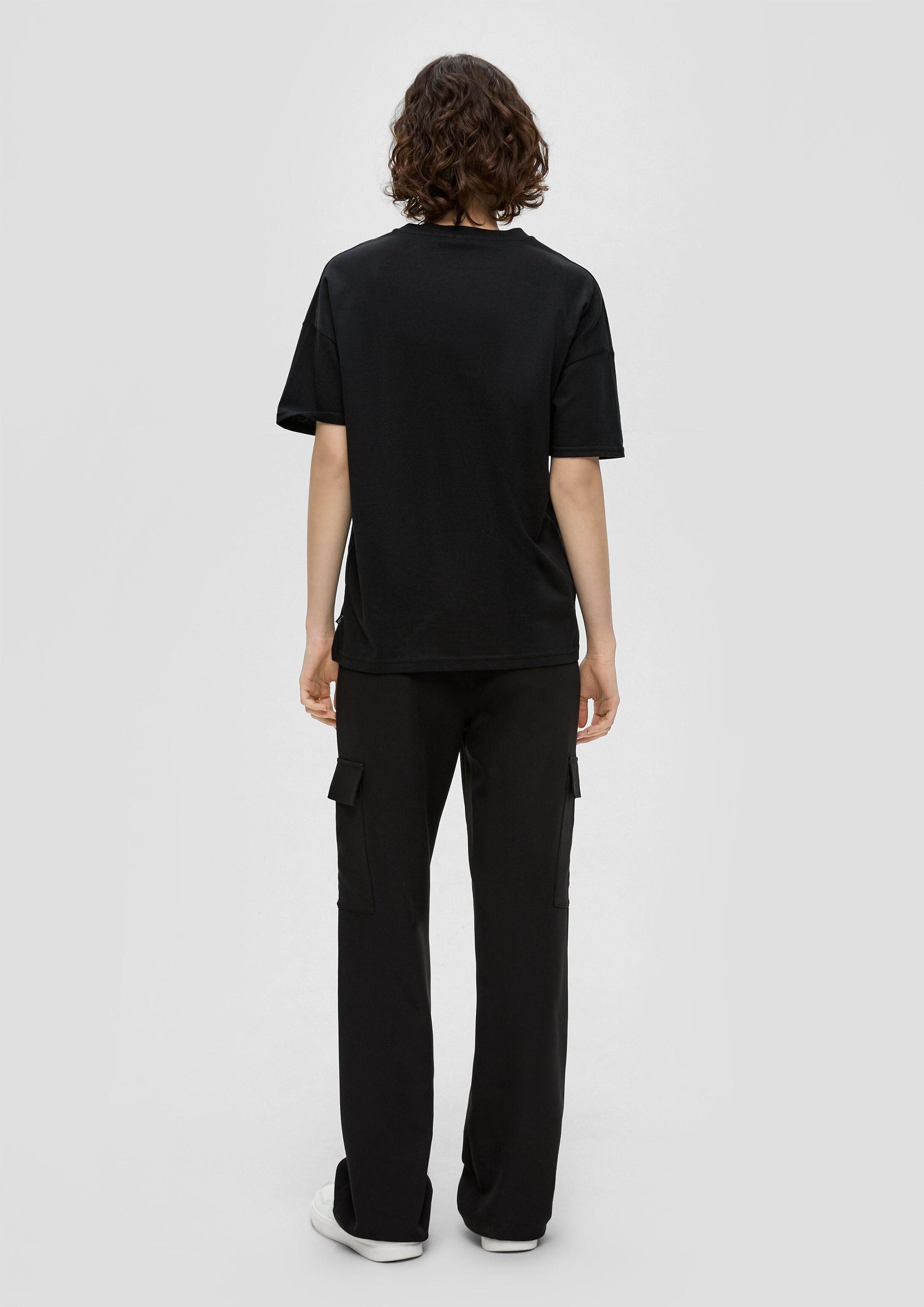 QS Kurzarmshirt T-Shirt T-Shirt mit Frontprint