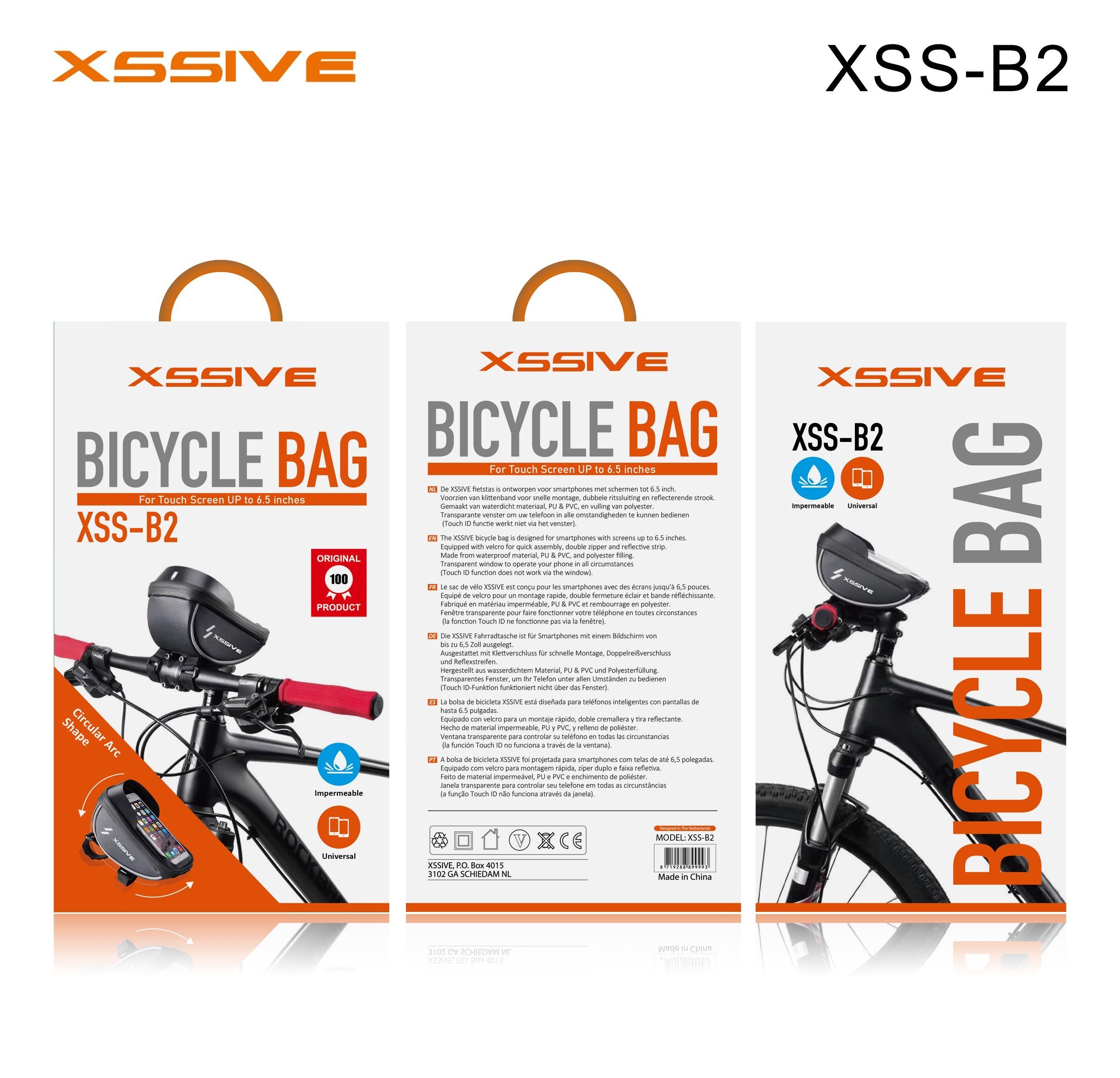 Xssive Handy-Lenkertasche - Fahrradtasche bis 6.5" für Lenker, Wasserdicht (1-tlg), ideal für Fahrradfahrer, perfekt für Radsport