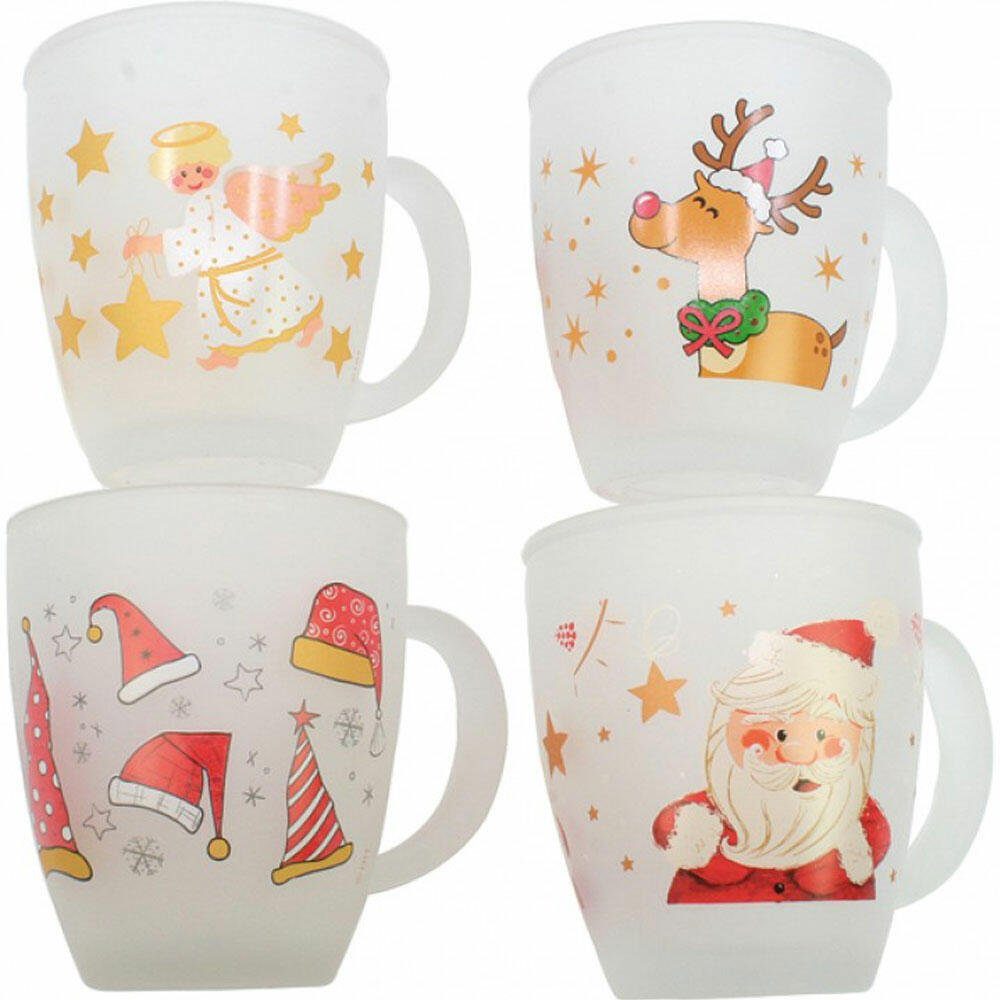 Gläser-Set Weihnachten XL, 4er Set, Glas