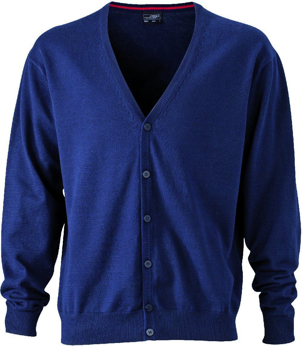 James & Nicholson Cardigan JN 661 Herren V-Neck Cardigan Leichte Strickqualität