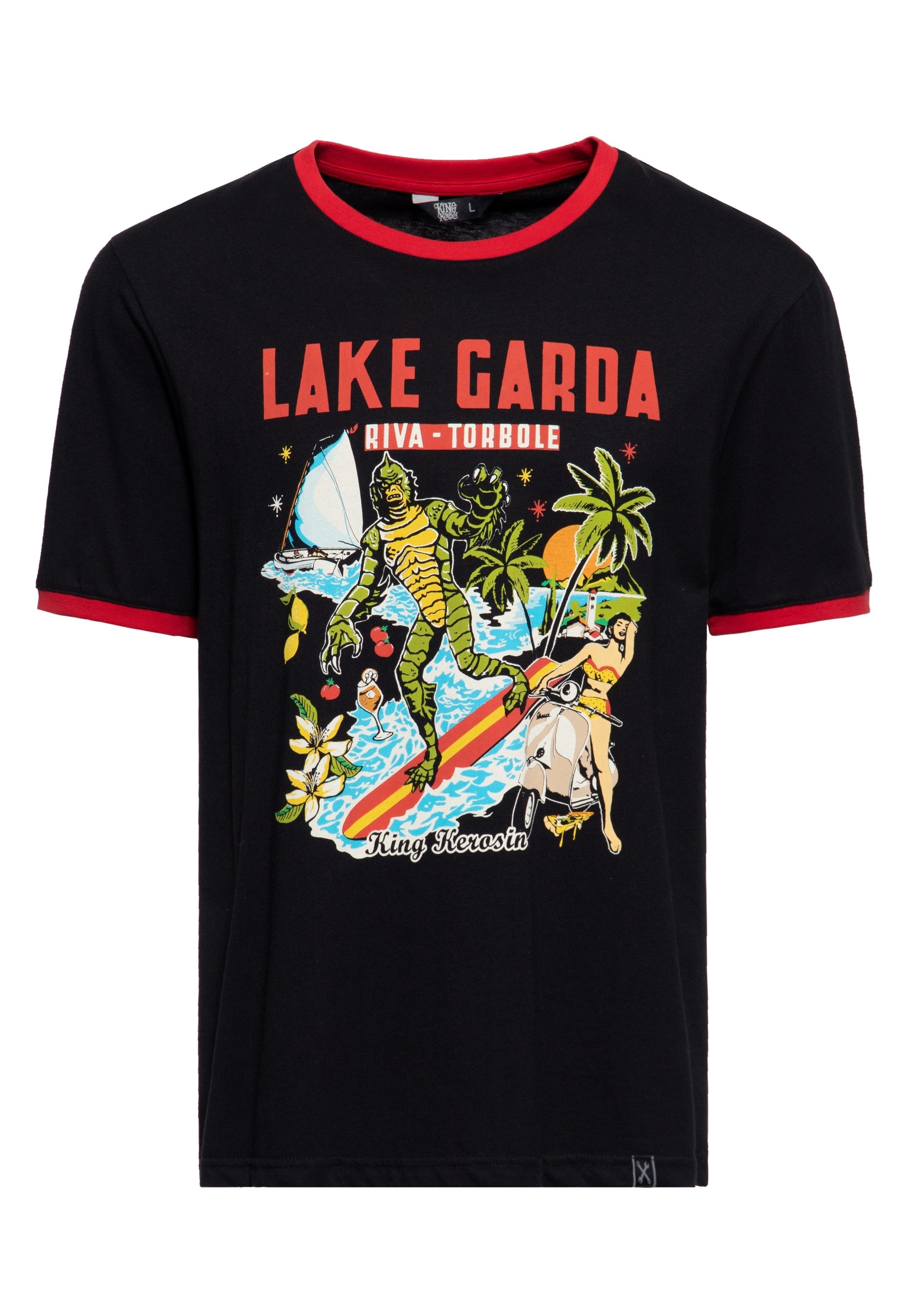 KingKerosin Print-Shirt Lake Garda (1-tlg) mit günstig online kaufen