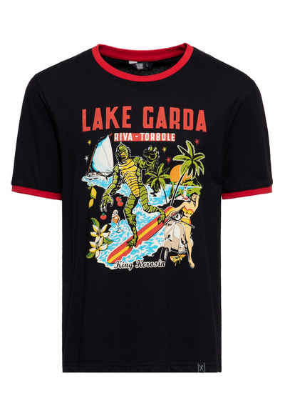 KingKerosin Print-Shirt Lake Garda (1-tlg) mit Artwork-Print