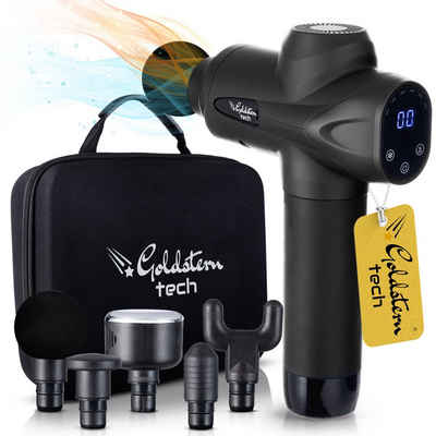 Goldstern-Tech Massagepistole X Pro, mit Wärmefunktion und Kälte, inkl. 5 Massageaufsätze, Aufbewahrungstasche, Massagegerät zur Muskelentspannung, leistungsstark und zuverlässig