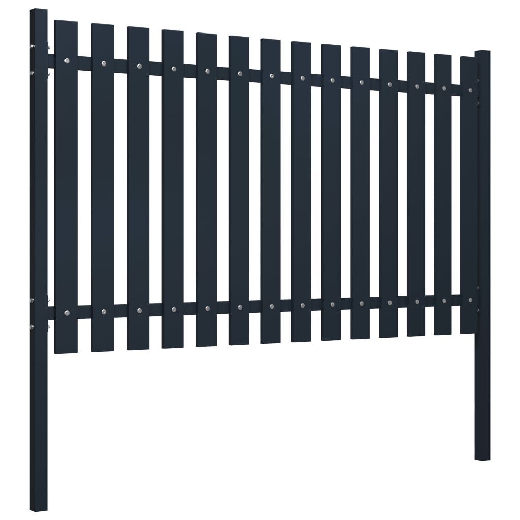 vidaXL Gartenzaun Zaunfeld Anthrazit 174,5x75 cm günstig online kaufen