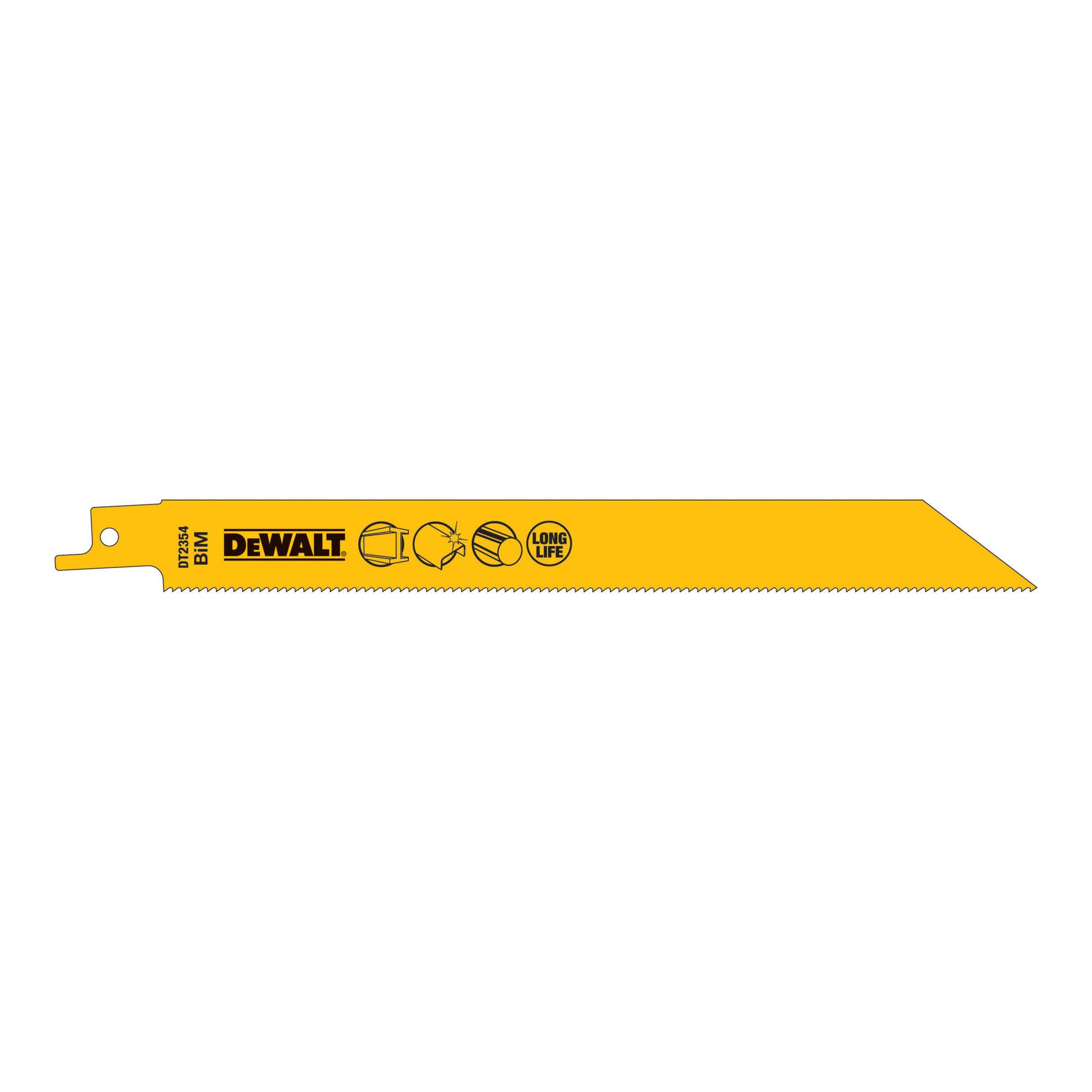 DeWalt Sägeblatt DEWALT Säbelsägeblatt BIM Metall 203 mmk DT2354-QZ 5 Stk