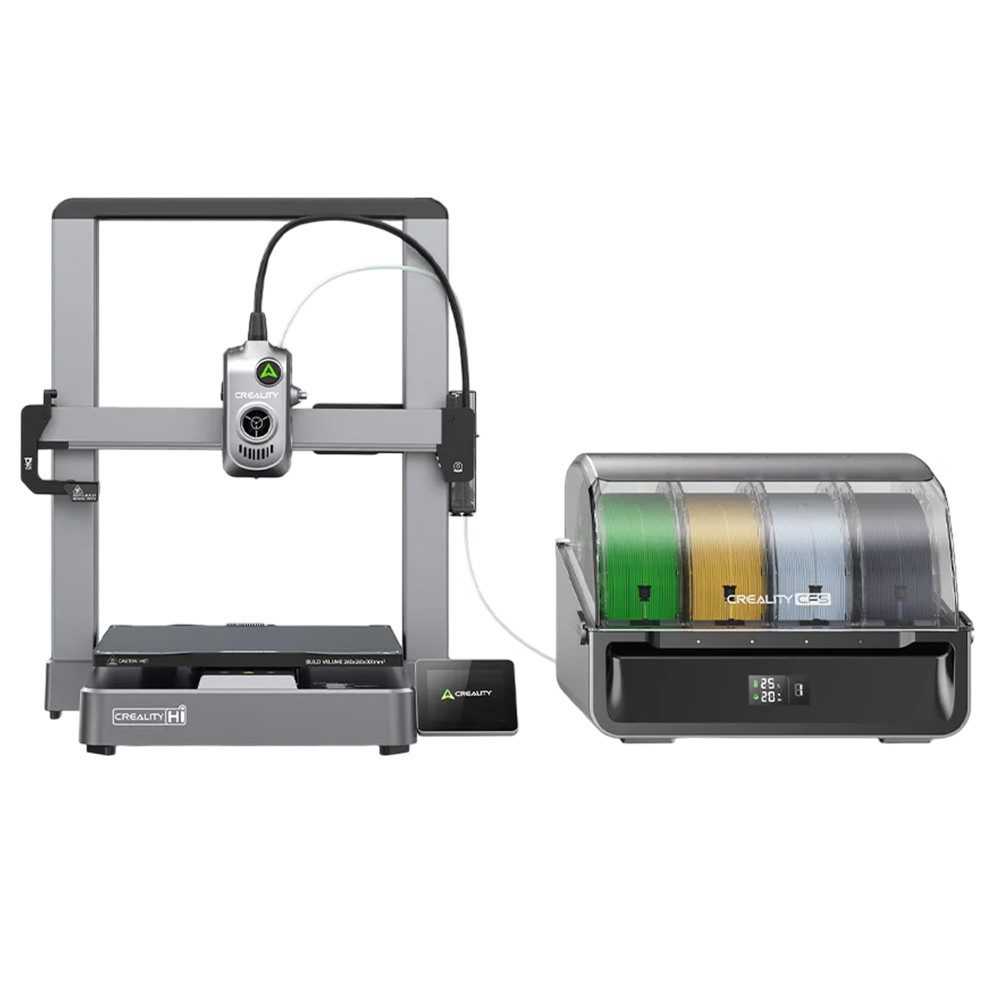 Creality 3D-Drucker Hi Combo mit CFS, 260*260*300mm, Ganzmetall-Gehäuse, bis zu 16-Farben-Druck, automatische Kalibrierung, 500mm/s