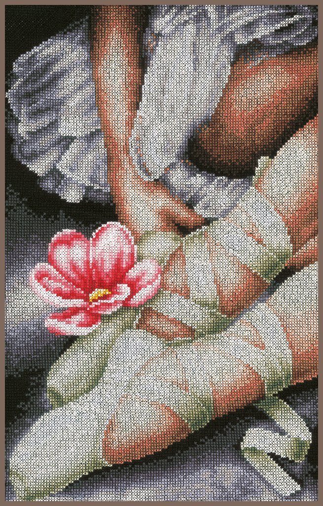 Lanarte Kreativset Lanarte PN-0157513 Meine kleinen Балеткиchuhe Kreuzstichpackung, (Set, embroidery Kit), Made in Europe
