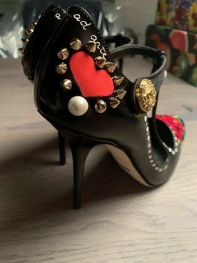 DOLCE & GABBANA DOLCE GABBANA JEWELED ROSE HIGH HEELS PUMPS ABENDSCHUHE SCHUHE SANDAL Pumps