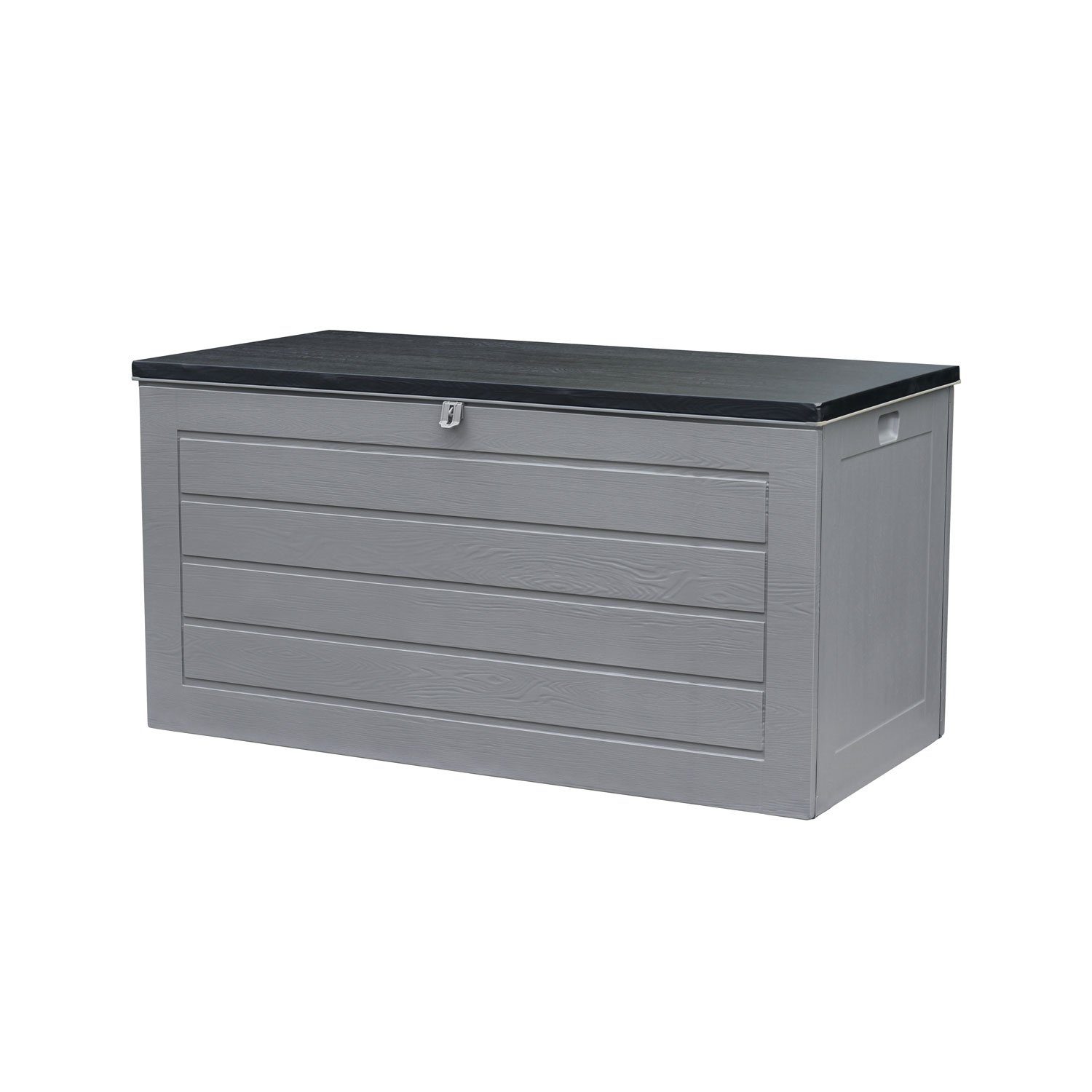 Green Spirit Auflagenbox Aik Gartenbox 680 Liter Auflagenbox grau Kunststoff abschließbar (1 St), grau, Kunststoff, wetterfest - Garten, Terrasse, Balkon & Outdoor