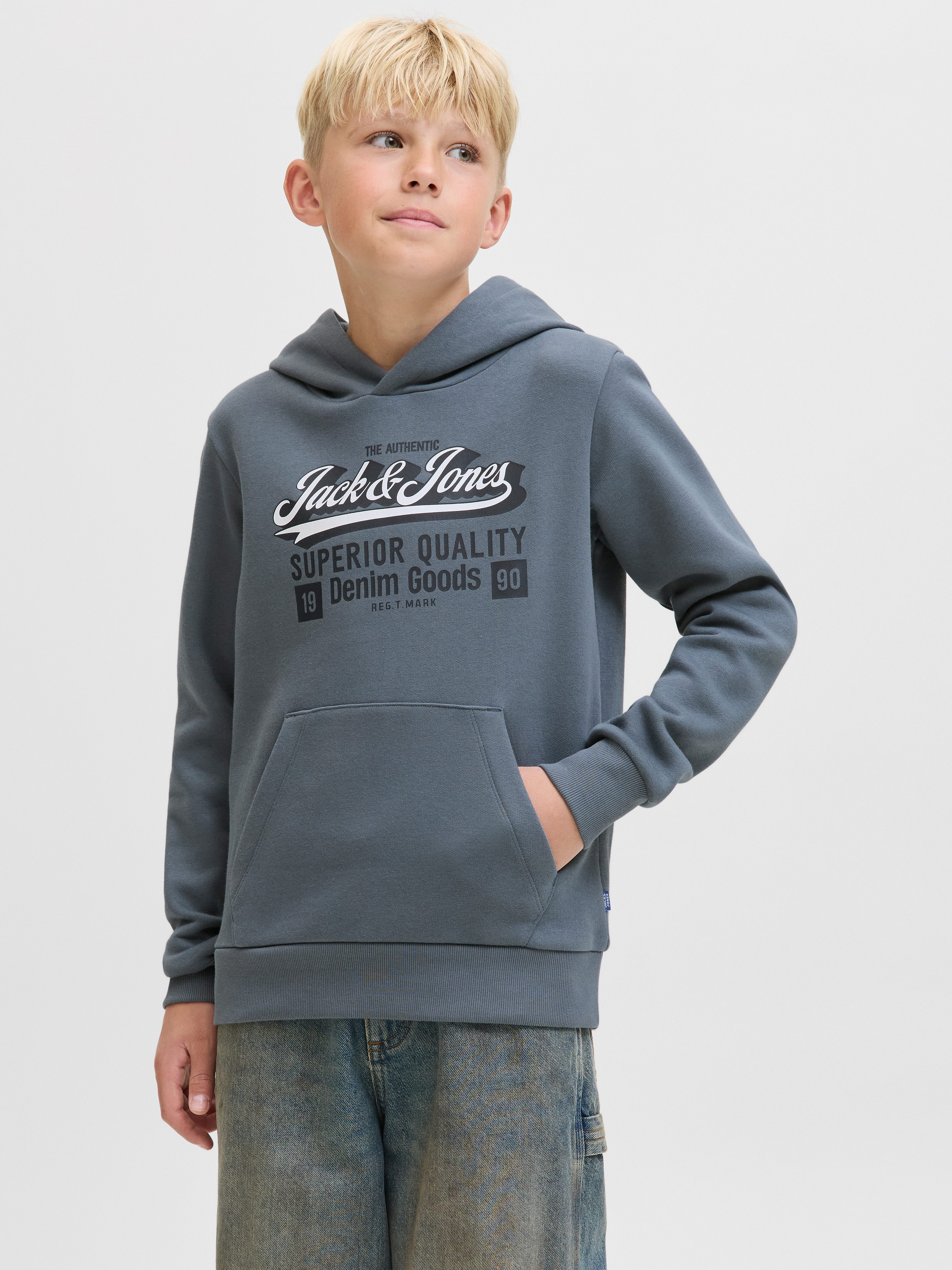 Jack & Jones Junior Kapuzensweatshirt JJELOGO SWEAT HOOD 2 COL AW25 NOOS JNR