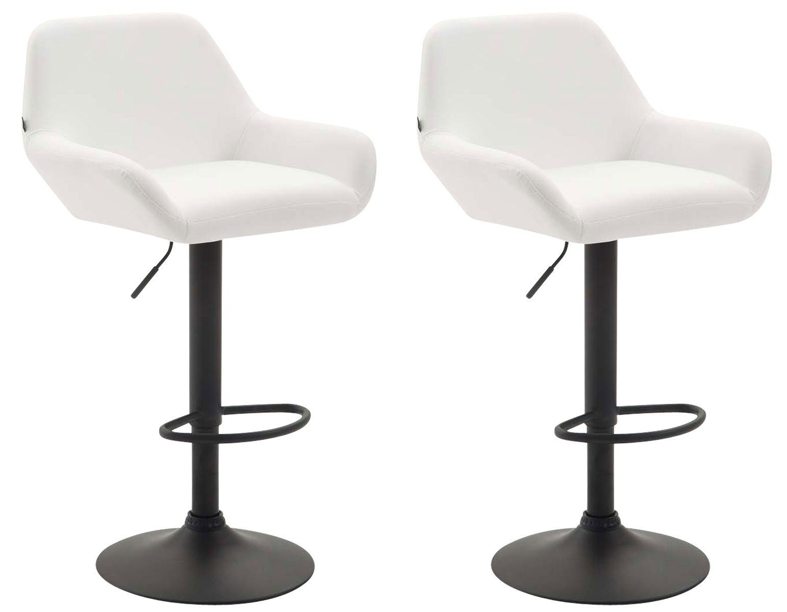 Barhocker 2er Set Barhocker Braga Kunstleder schwarz