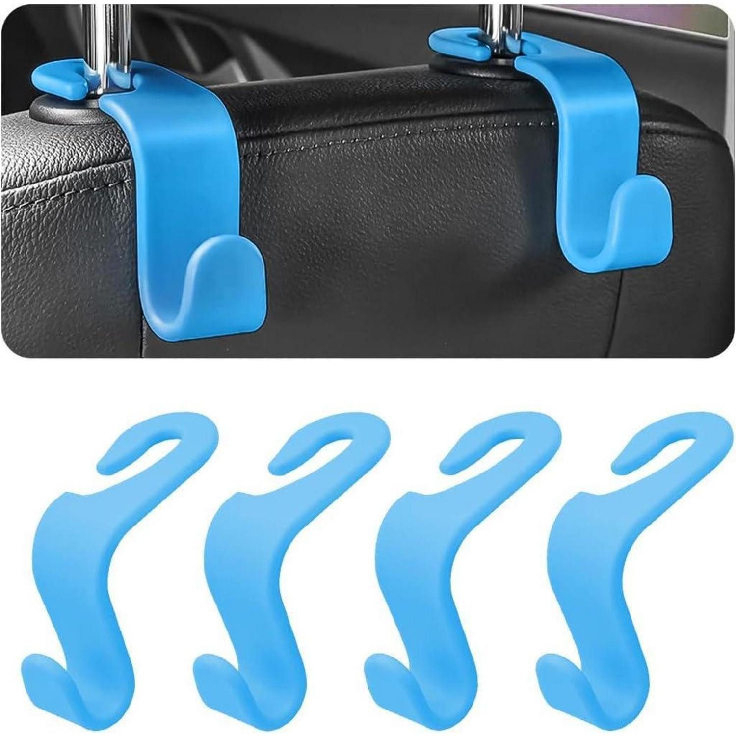LuxusKollektion Autokopfstütze Autokopfstütze 4er Aufhänger Taschen Spielzeug versteckt Himmelblau