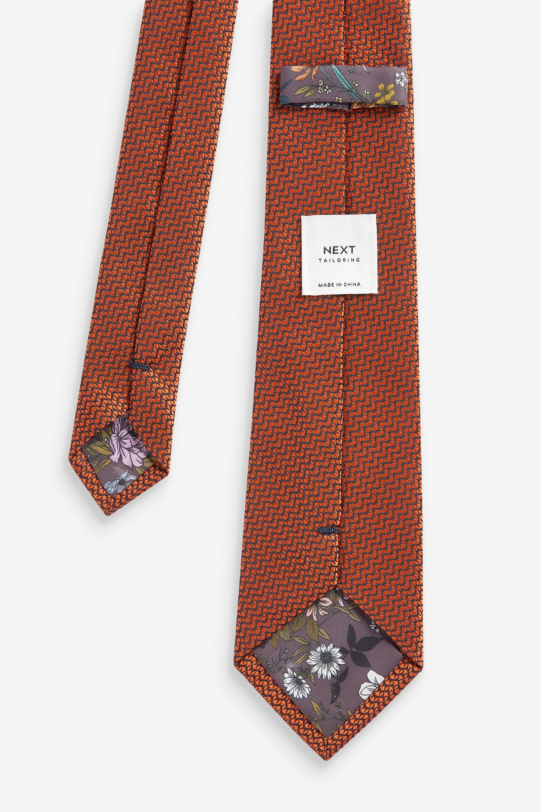 Next Krawatte Strukturierte Orange Krawatte (1-St)