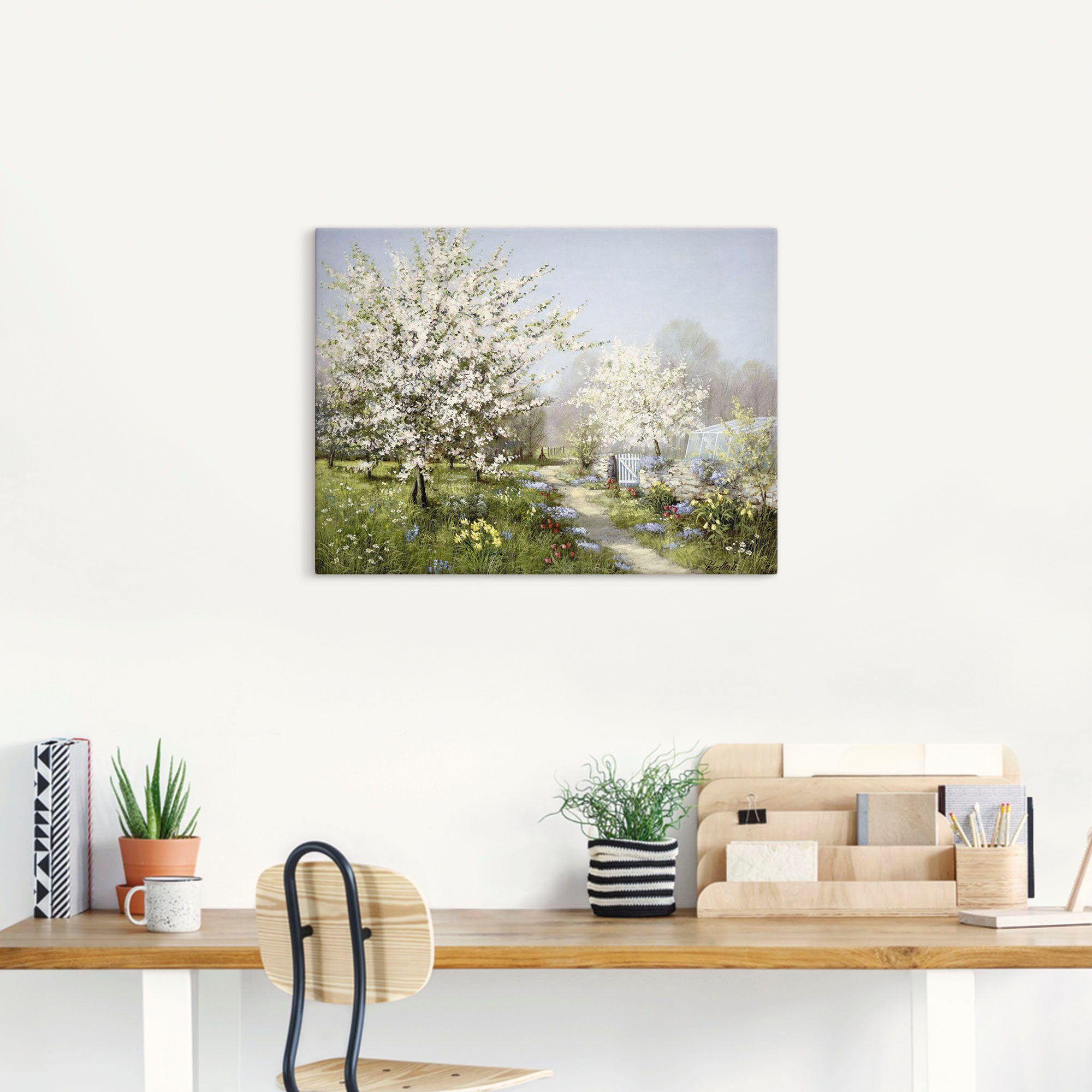 Artland Wandbild Frühlingsblüten, Wiesen & Bäume (1 St), als Leinwandbild, Poster in verschied. Größen