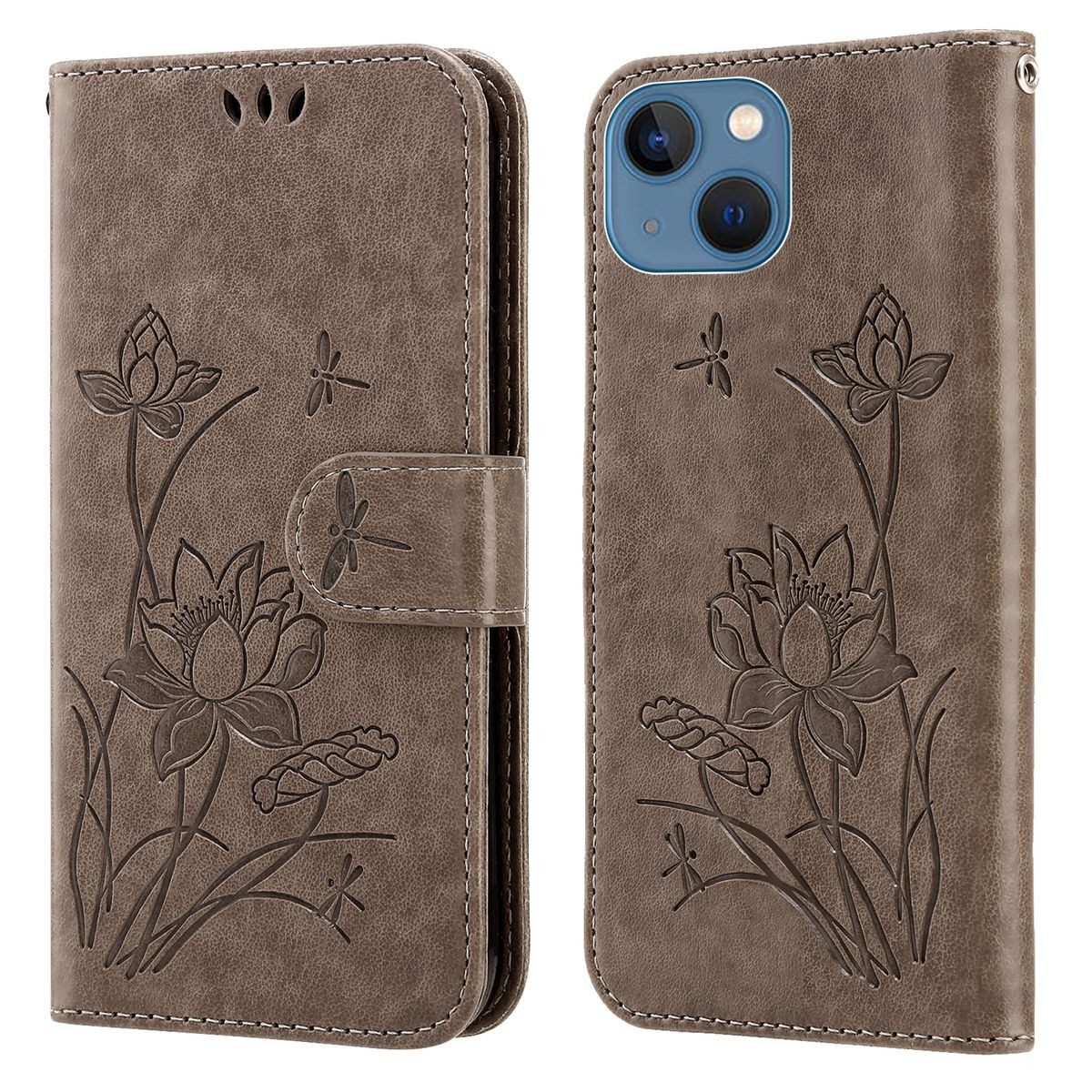 König Design Handyhülle Apple iPhone 14, Schutzhülle Schutztasche Case Cover Etuis Wallet Klapptasche Bookstyle
