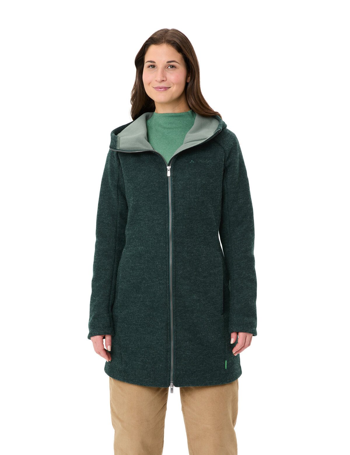 VAUDE Outdoorjacke Women's Tinshan Coat III (1-St) Übergangsmantel aus Wollmix für den Alltag