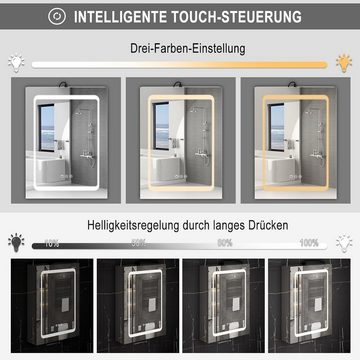 EUGAD Spiegelschrank (1-St) mit Beleuchtung, verstellbare Lichtfarbe