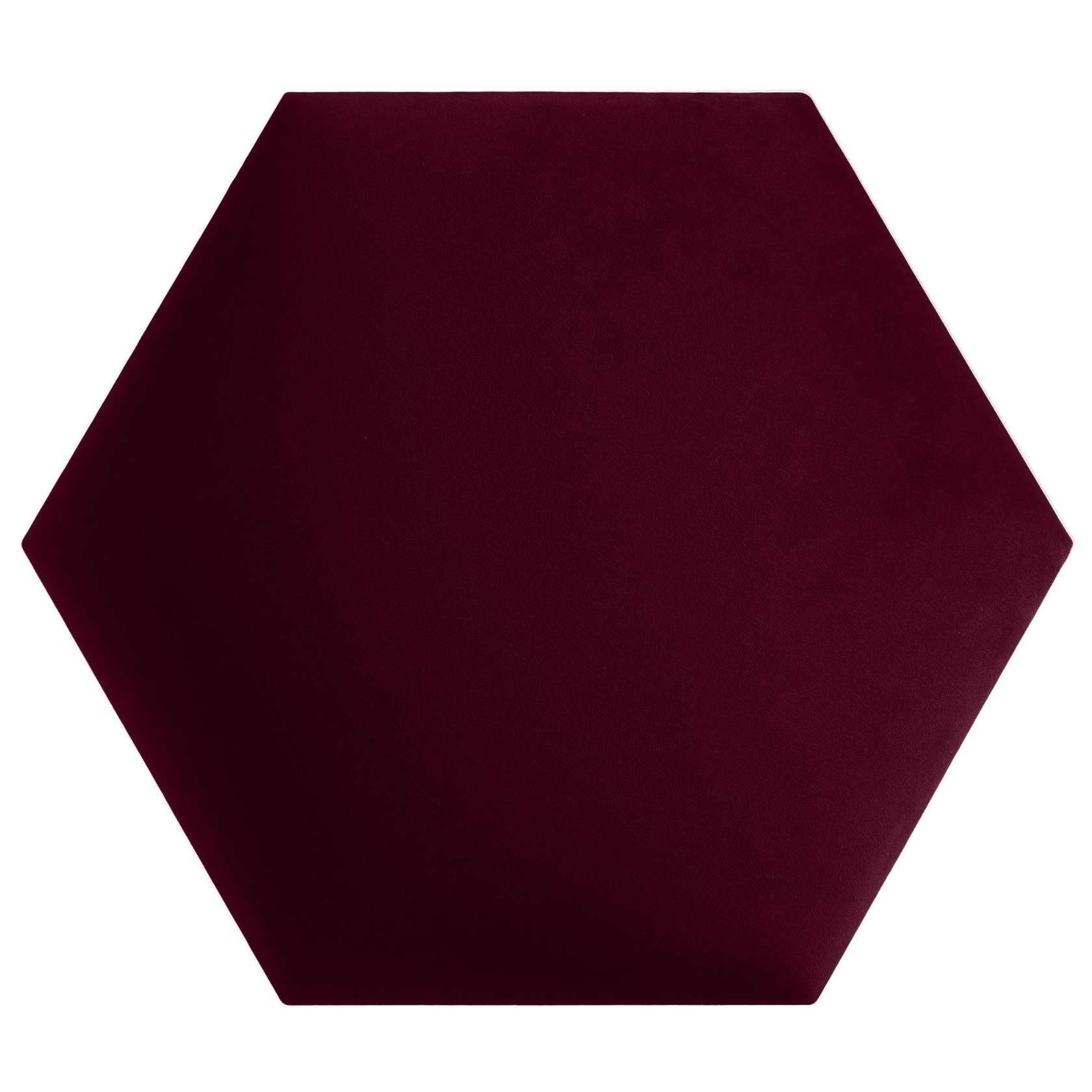 softwalls Kopfteil Wandkissen Stoff - Samt - Wandpaneele, Bordeaux - Hexagon, (1 St., 5 (sehr gut), Schalldämmend