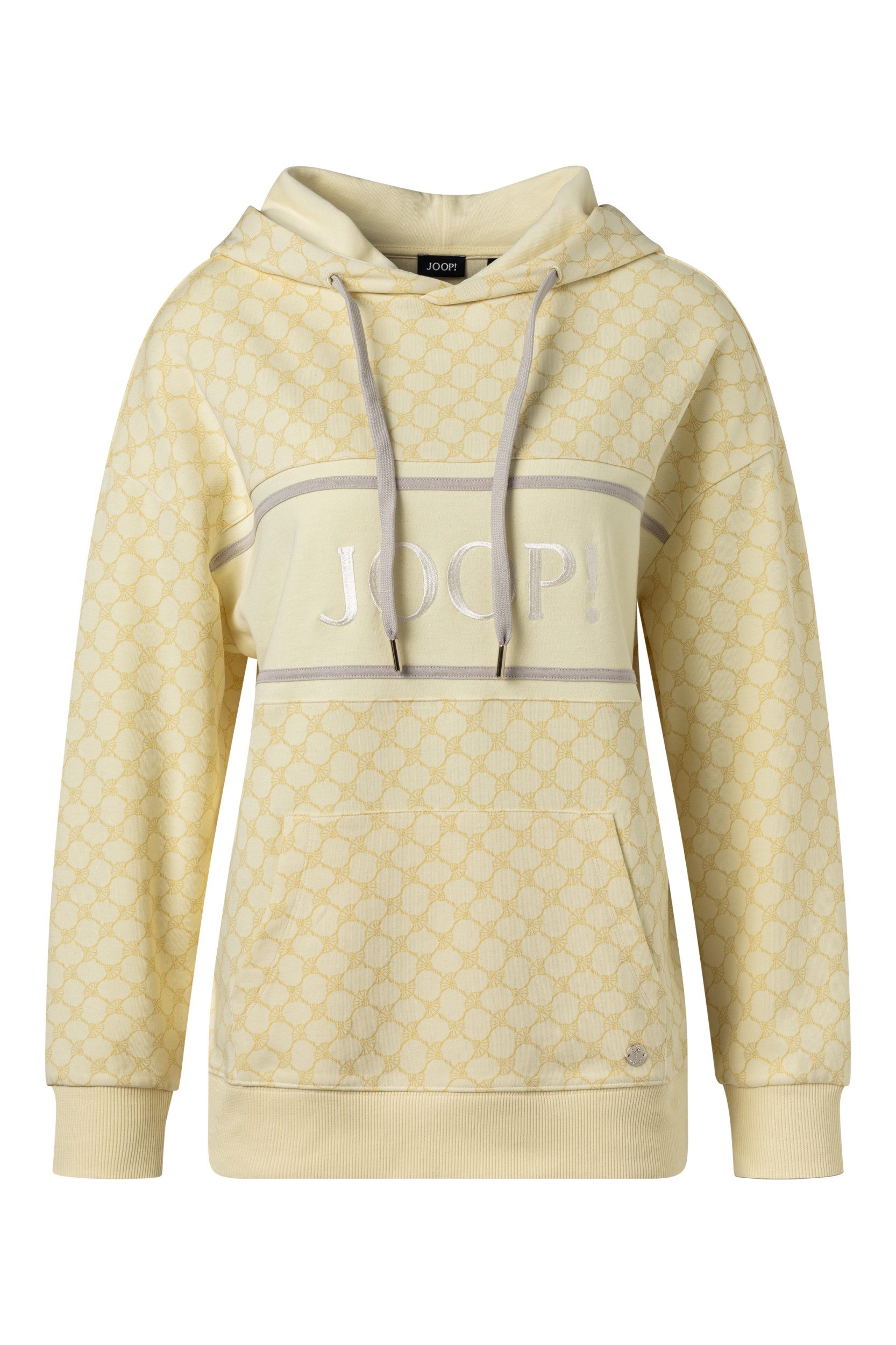 Strickpullover Hoodie mit Logoprint - Regular Fit